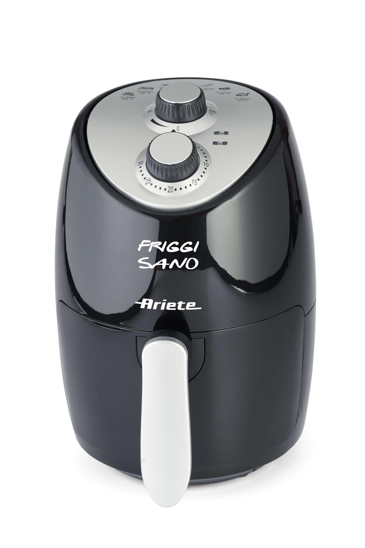 ARIETE 4617, Airy Fryer Kompakt, Airfryer, kapasite 2 l, 1000 W, sıcaklık maks. 200 °C, siyah