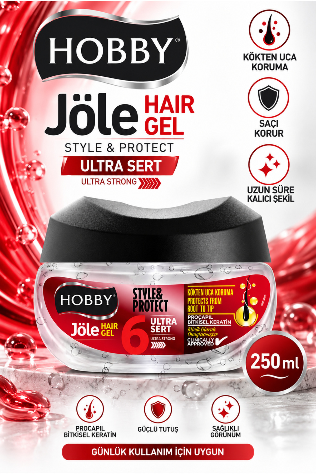 Saç Jölesi Style Protect Ultra Sert & Islak Sert 250 ml x 2 Güçlü Tutuş Doğal Görünüm — NCF--UltraSert-Islak — تصویر 2 از 3