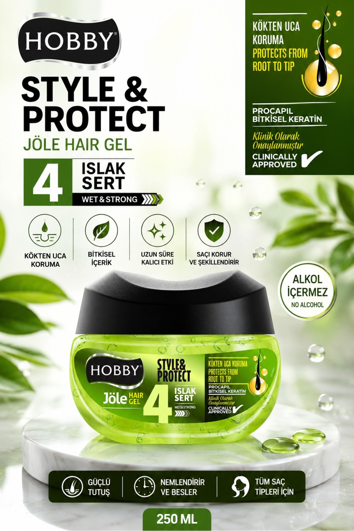 Saç Jölesi Style Protect Ultra Sert & Islak Sert 250 ml x 2 Güçlü Tutuş Doğal Görünüm — NCF--UltraSert-Islak — تصویر 3 از 3