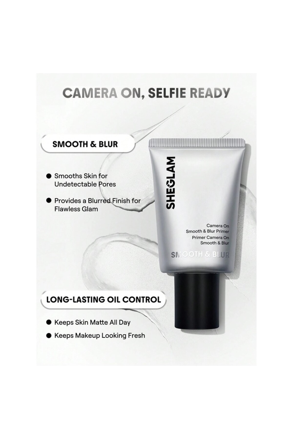 camera on smooth & blur primer — سفید 43465765764 — تصویر 3 از 8