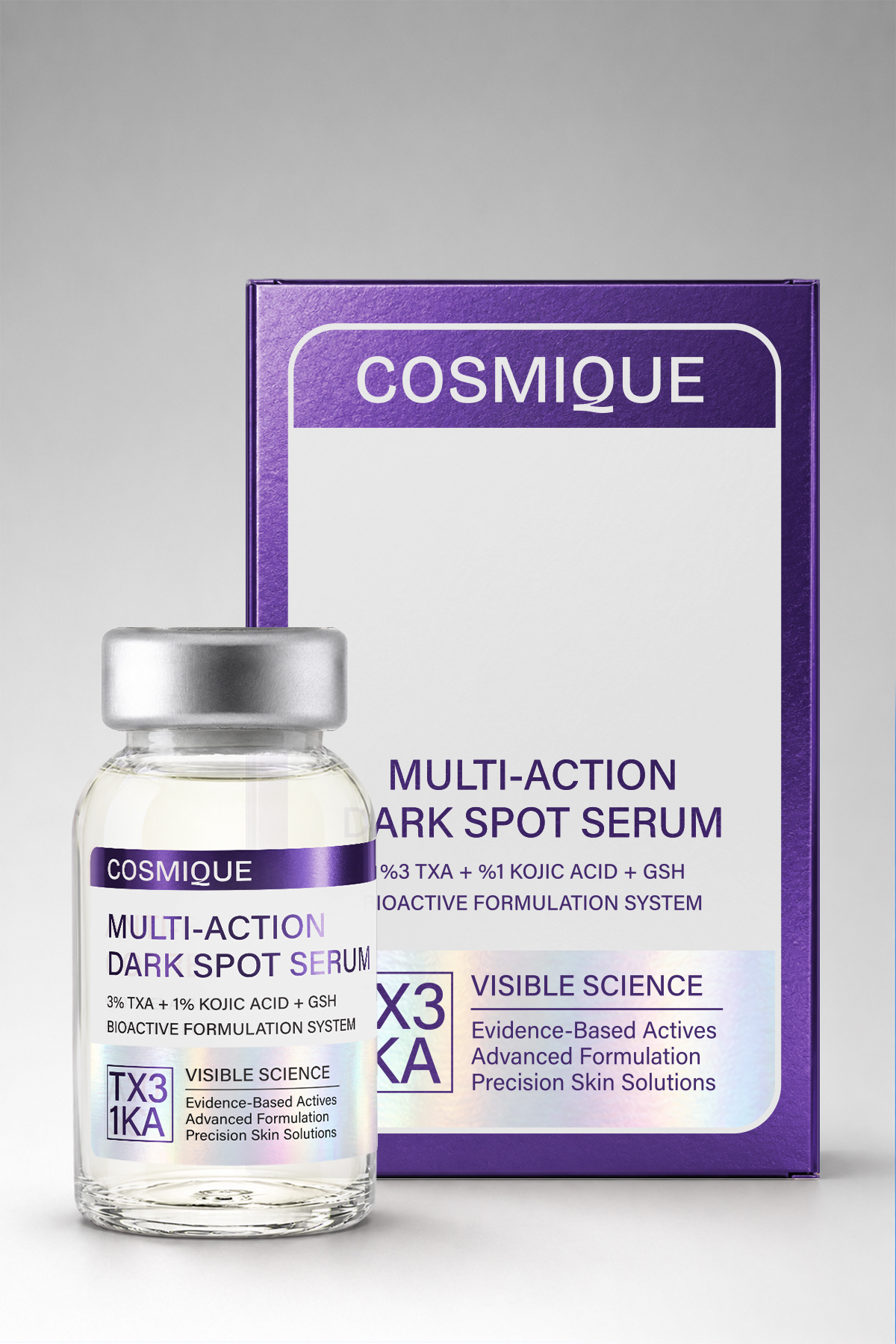%3 Traneksamik Asit + %1 Kojik Asit + Glutatyon - Leke ve Ton Eşitsizliği, Aydınlatıcı Cilt Bakım Serumu 25 ml — CSM004 — تصویر 6 از 6