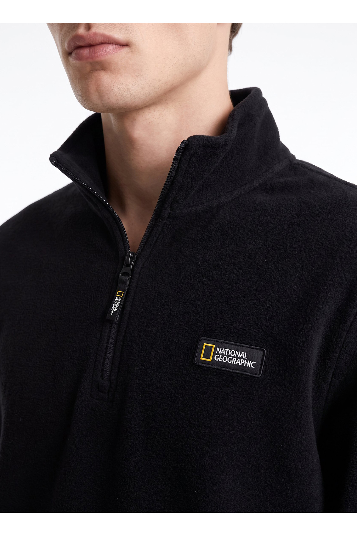 Siyah Erkek Polar Sweatshırt N6WM-SWT4050 — مشکی 5003384805 — تصویر 5 از 8