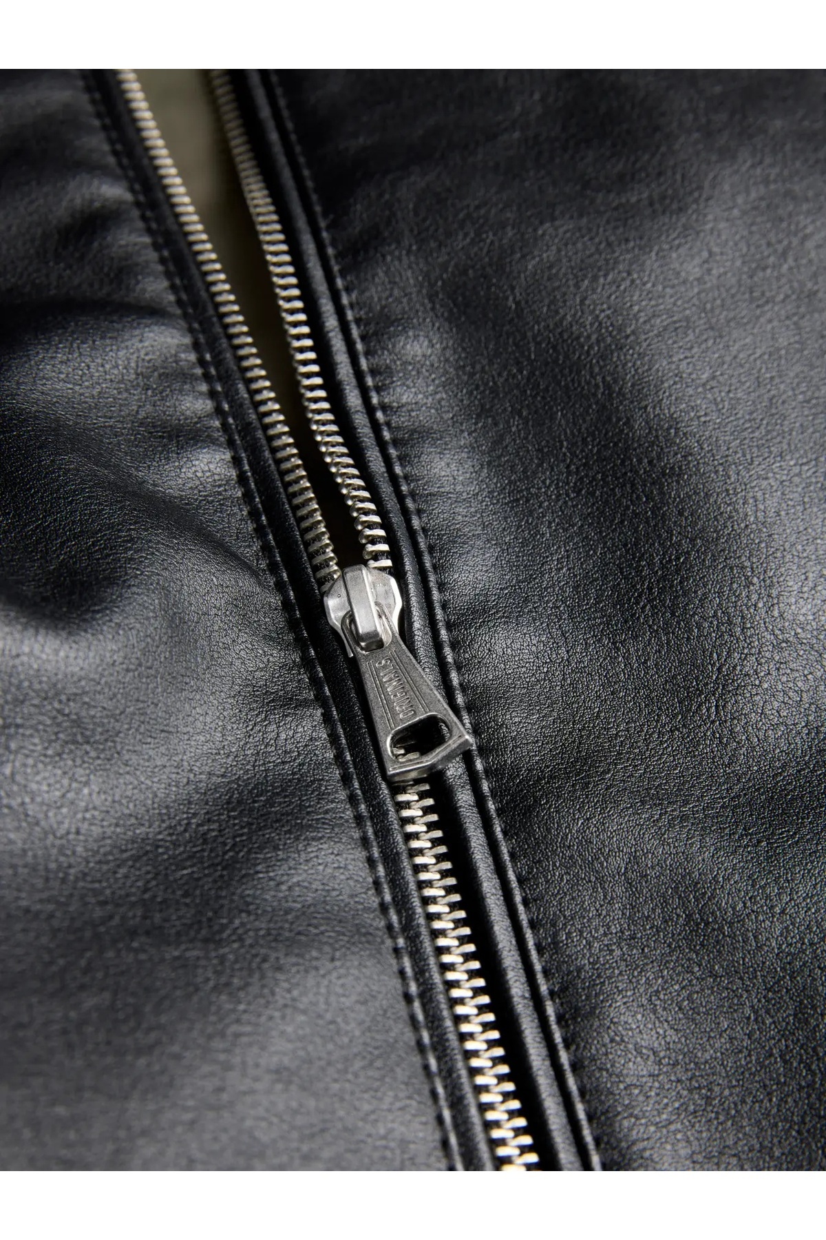 کاپشن چرم PU ضد باد و ضد آب، مشکی جک اند جونز کت Jack & Jones