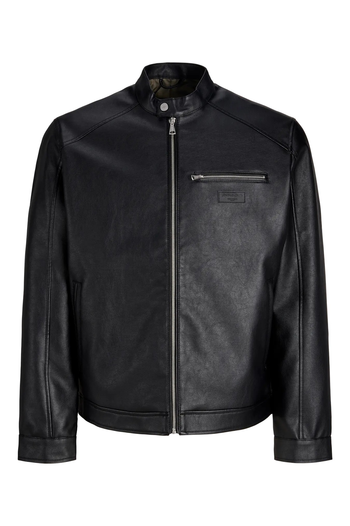 کاپشن چرمی مردانه ۶۳۴۱۲۱۴۷۲۱ مشکی، گشاد و راحت جک اند جونز کت Jack & Jones
