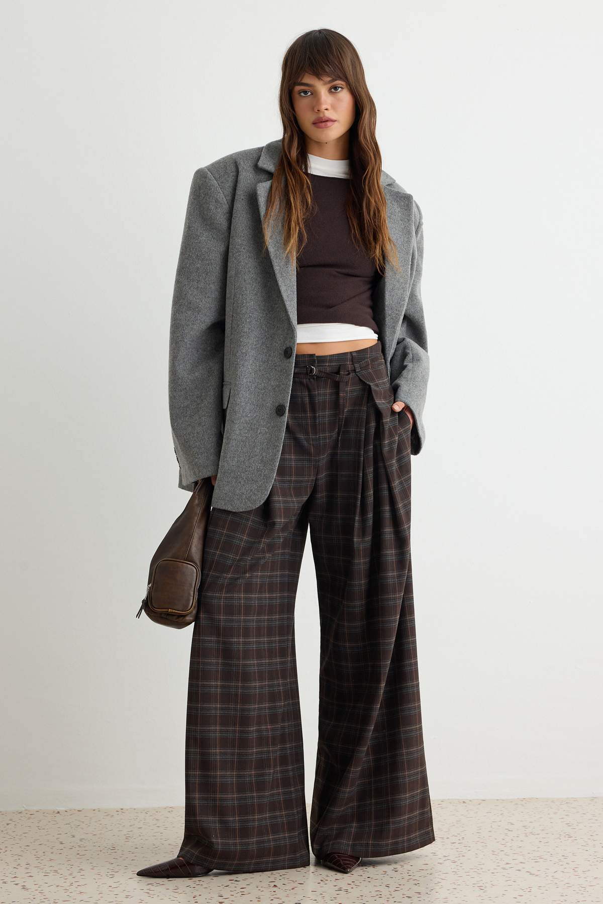 Trendyolmilla Kahverengi-Çok Renkli Pantolon TWOAW27PL00073