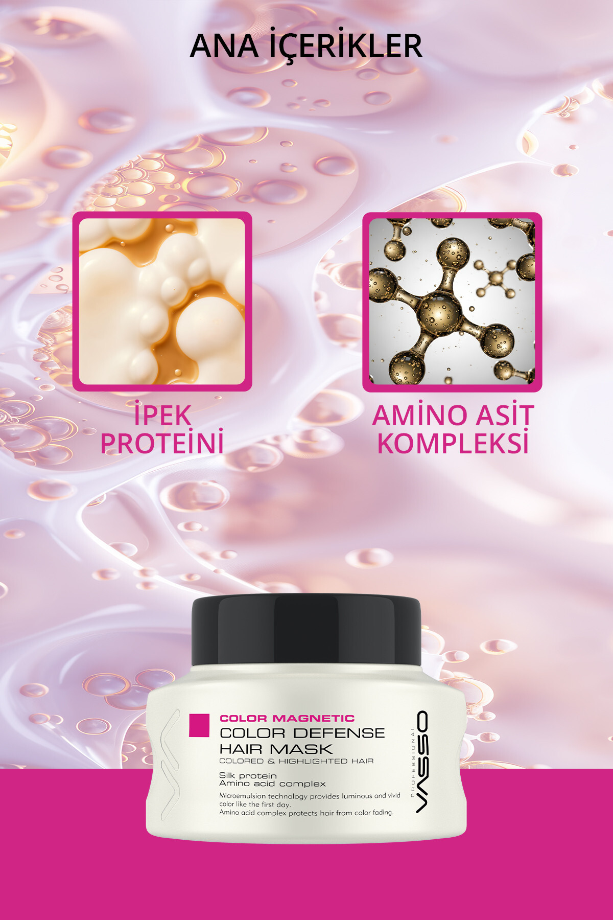 Boyalı Saçlar Için Ipek Proteinli Renk Koruyucu Maske 150 ml — eyb8699216349151 — تصویر 4 از 8