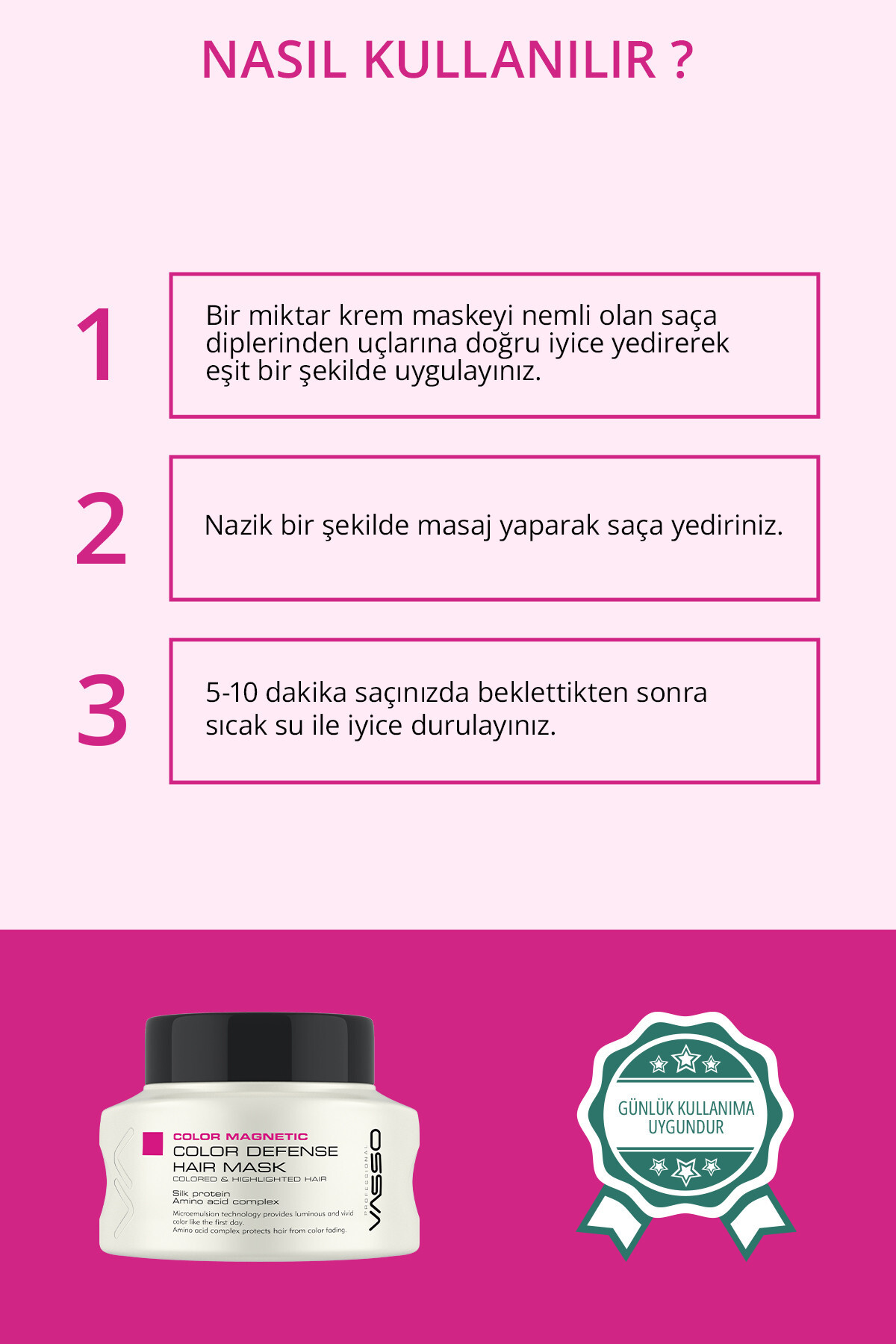Boyalı Saçlar Için Ipek Proteinli Renk Koruyucu Maske 150 ml — eyb8699216349151 — تصویر 6 از 8