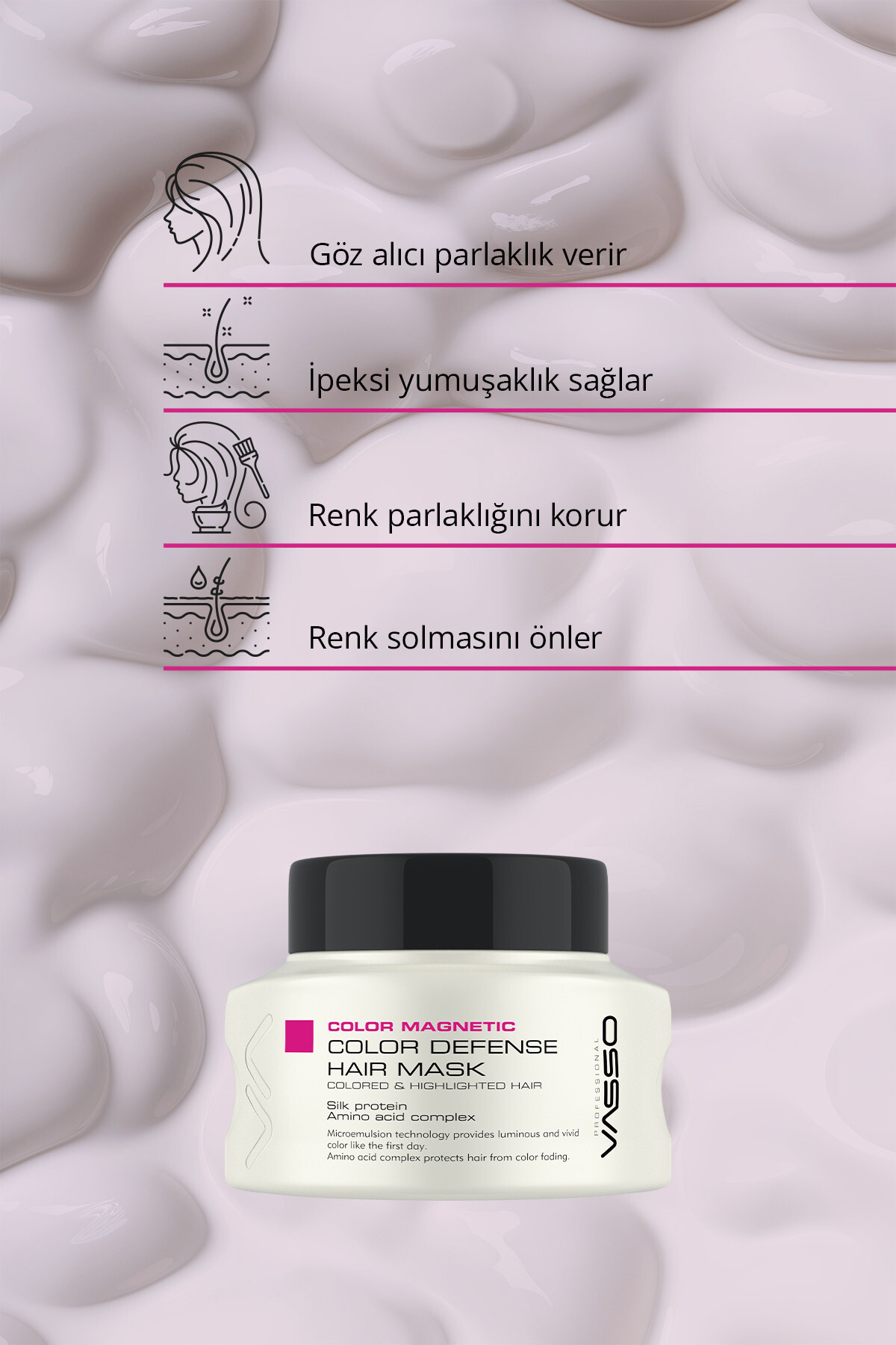 Boyalı Saçlar Için Ipek Proteinli Renk Koruyucu Maske 150 ml — eyb8699216349151 — تصویر 7 از 8