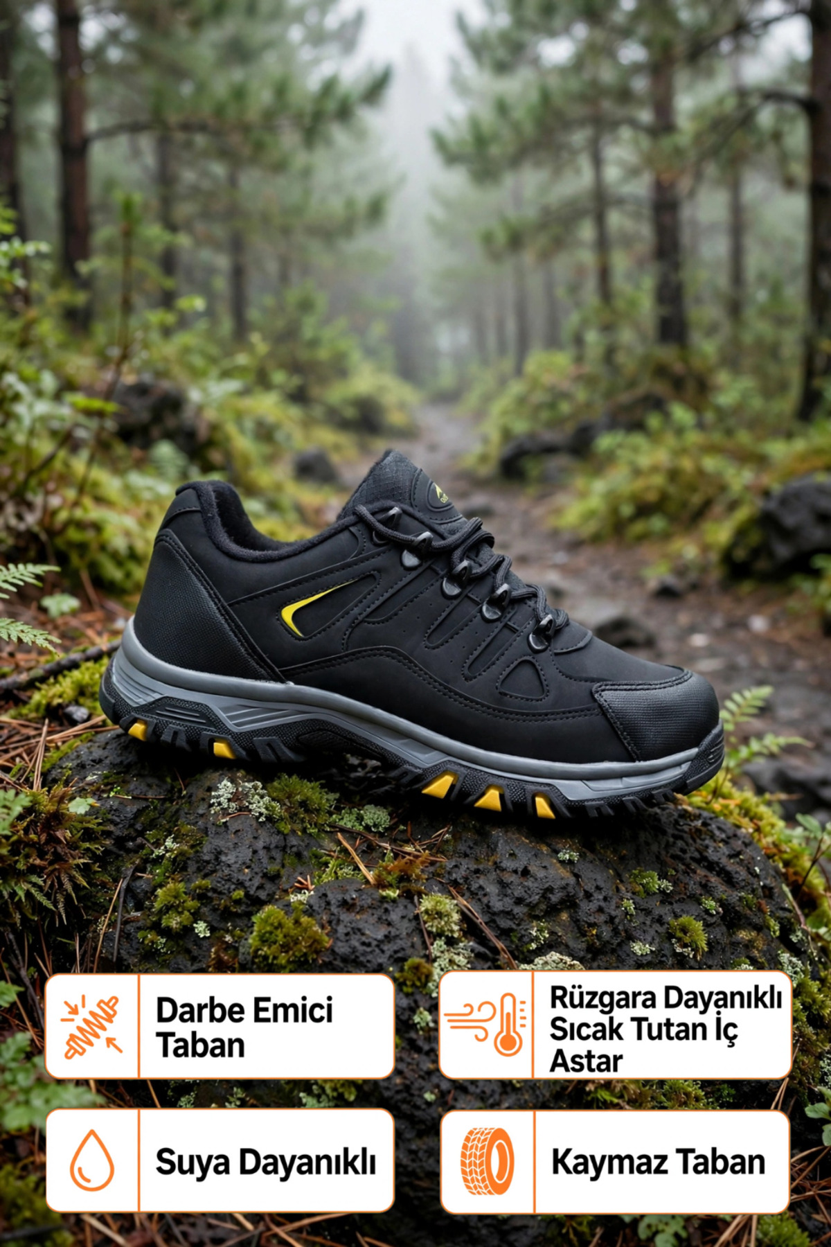 Tomato Bags Erkek Outdoor Trekking Botu Suya Dayanıklı Kaymaz Taban Kışlık Yürüyüş Ayakkabısı