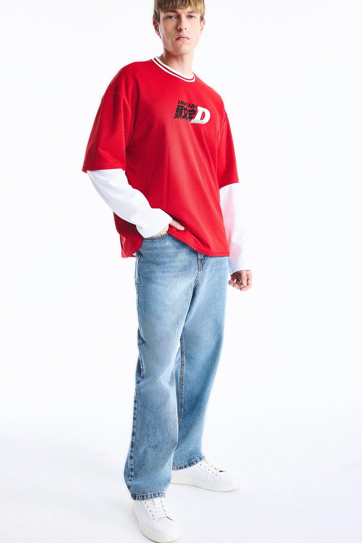DeFacto %100 Pamuk Baggy Fit Jean Pantolon E8421AX25AU görsel 2