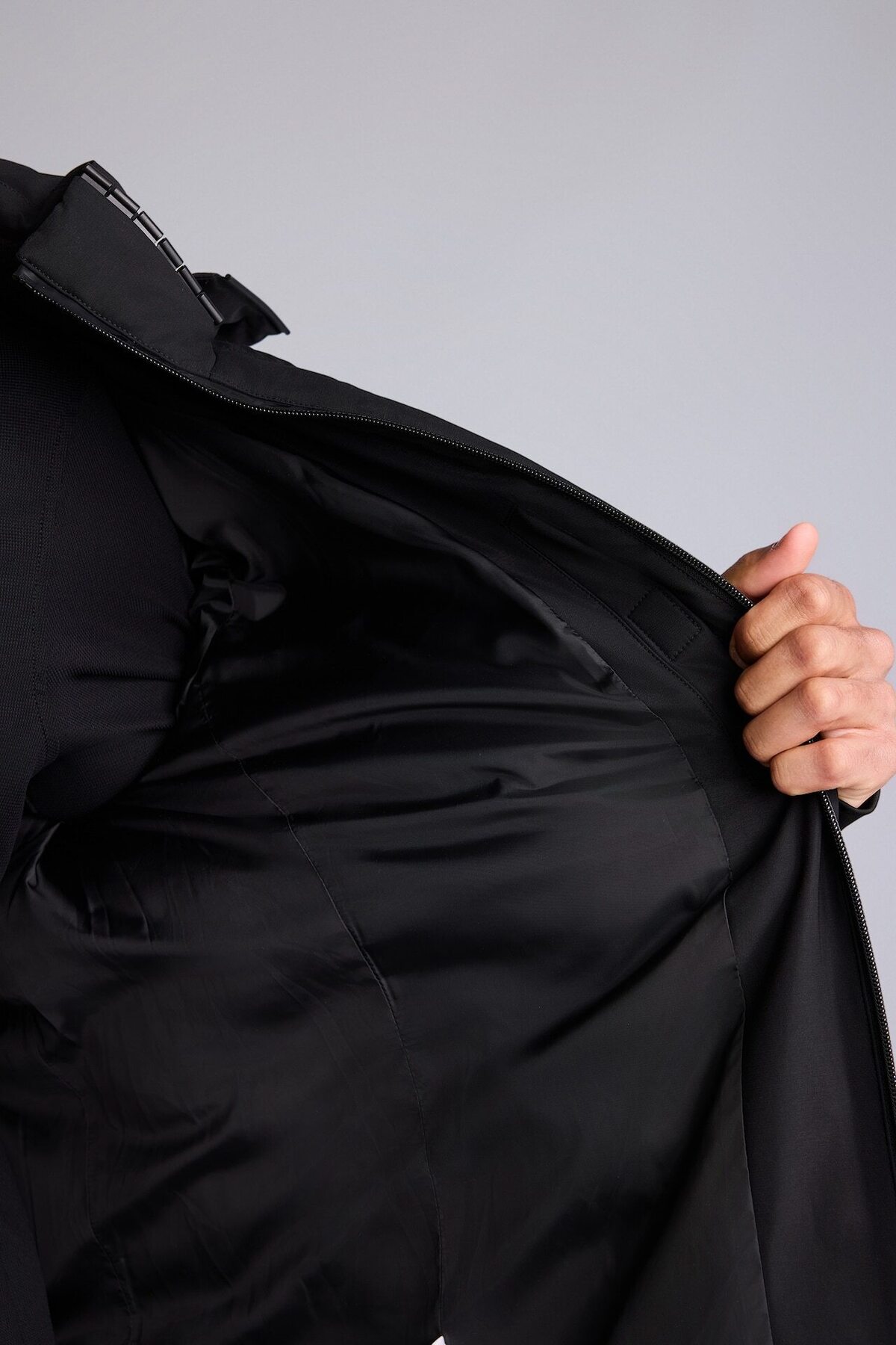 DeFacto Su İtici Rüzgar Geçirmez Slim Fit Kapüşonlu Fermuarlı Cepli Kışlık Mont A3519AX24WN görsel 6