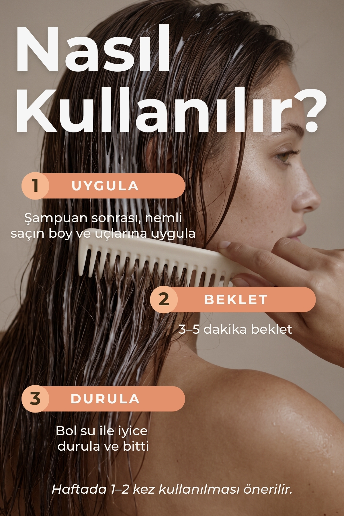 Yoğun Onarıcı Saç Bakım Maskesi | 100ml Kuru ve Yıpranmış Saçlar İçin — HMA-01 — تصویر 5 از 7