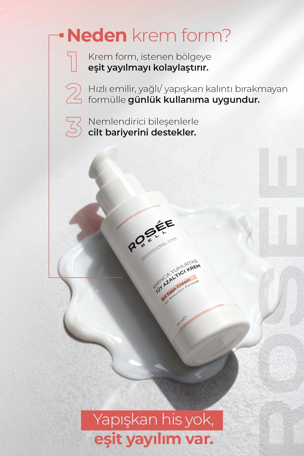 Epilasyon Sonrası Tüy Azaltıcı & Nemlendirici Karınca Yumurtası Kremi | 100ml — ROSEANT2 — تصویر 3 از 5