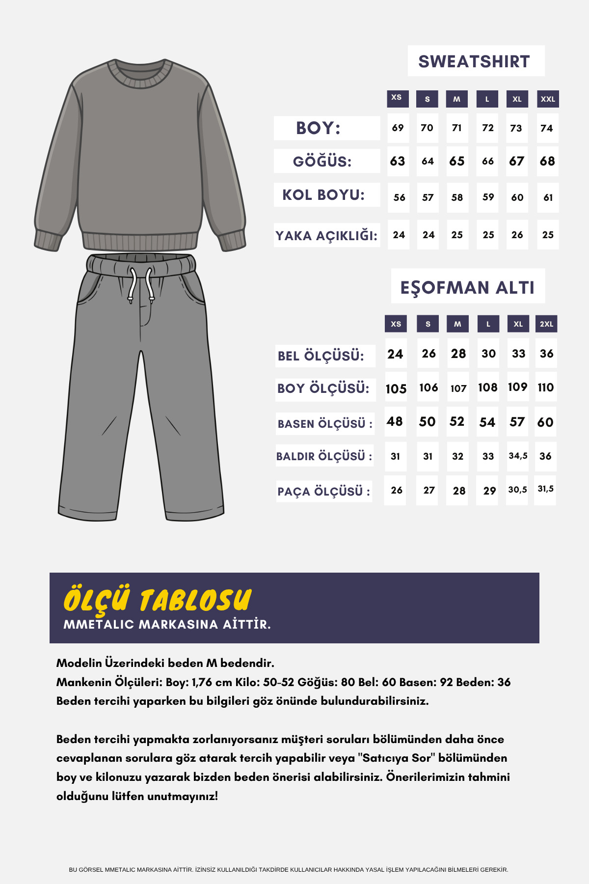 Lacivert Relaxed Fit Bisiklet Yaka Sweatshirt Düz Paça Erkek Eşofman Takımı — رنگارنگ MTLCE3847 — تصویر 9 از 9