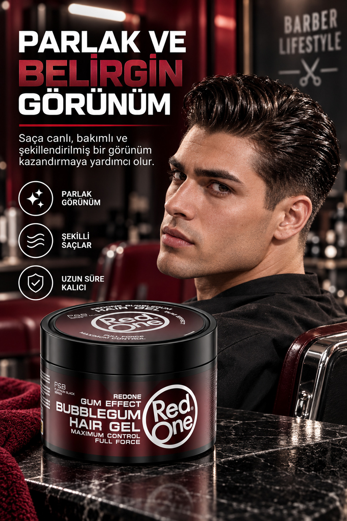 Redone Bubblegum Sakız Kıvamlı Ultra Sert Saç Jölesi 450 ml — 8697926016844 — تصویر 4 از 8