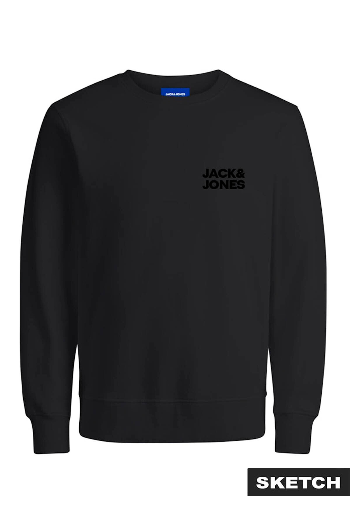 سویشرت مردانه مشکی Jorlogo کد ۱۲۲۹۰۶۵۹ جک اند جونز سویشرت Jack & Jones