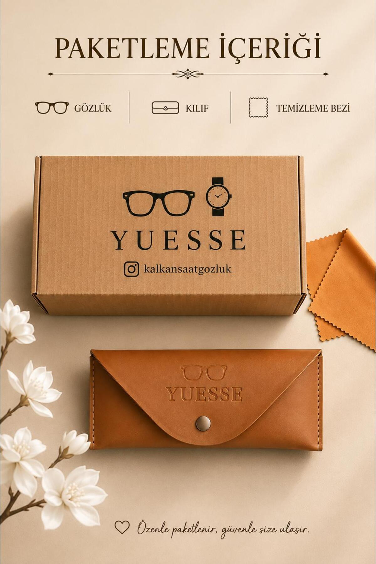 Genel Markalar YUESSE Eşref Tek Kare İtalyan Model UV-400 Güneş Gözlüğü görsel 2