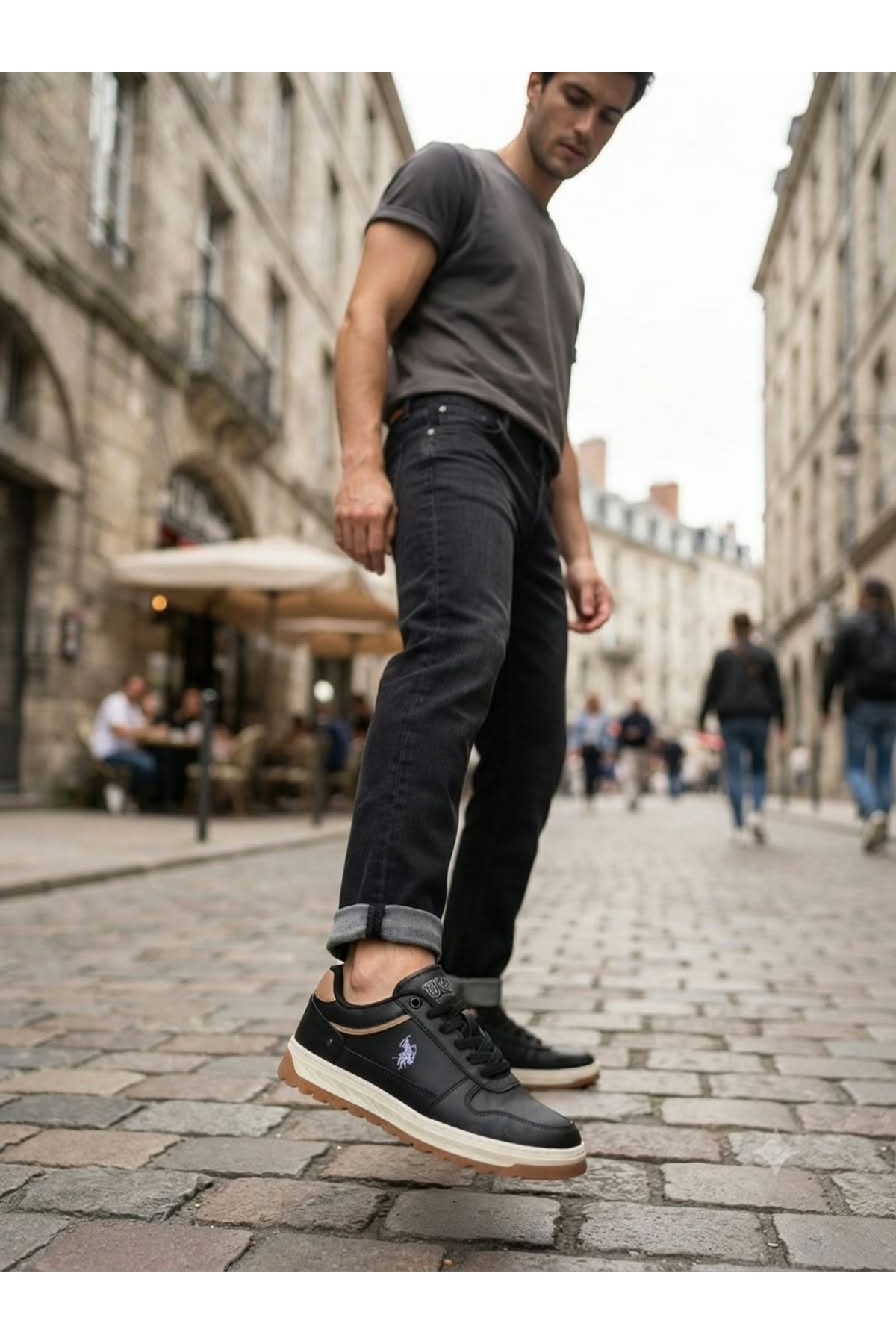 U.S. Polo Assn. BELO Siyah Erkek Sneaker Sportif Ayakkabı-p görsel 8
