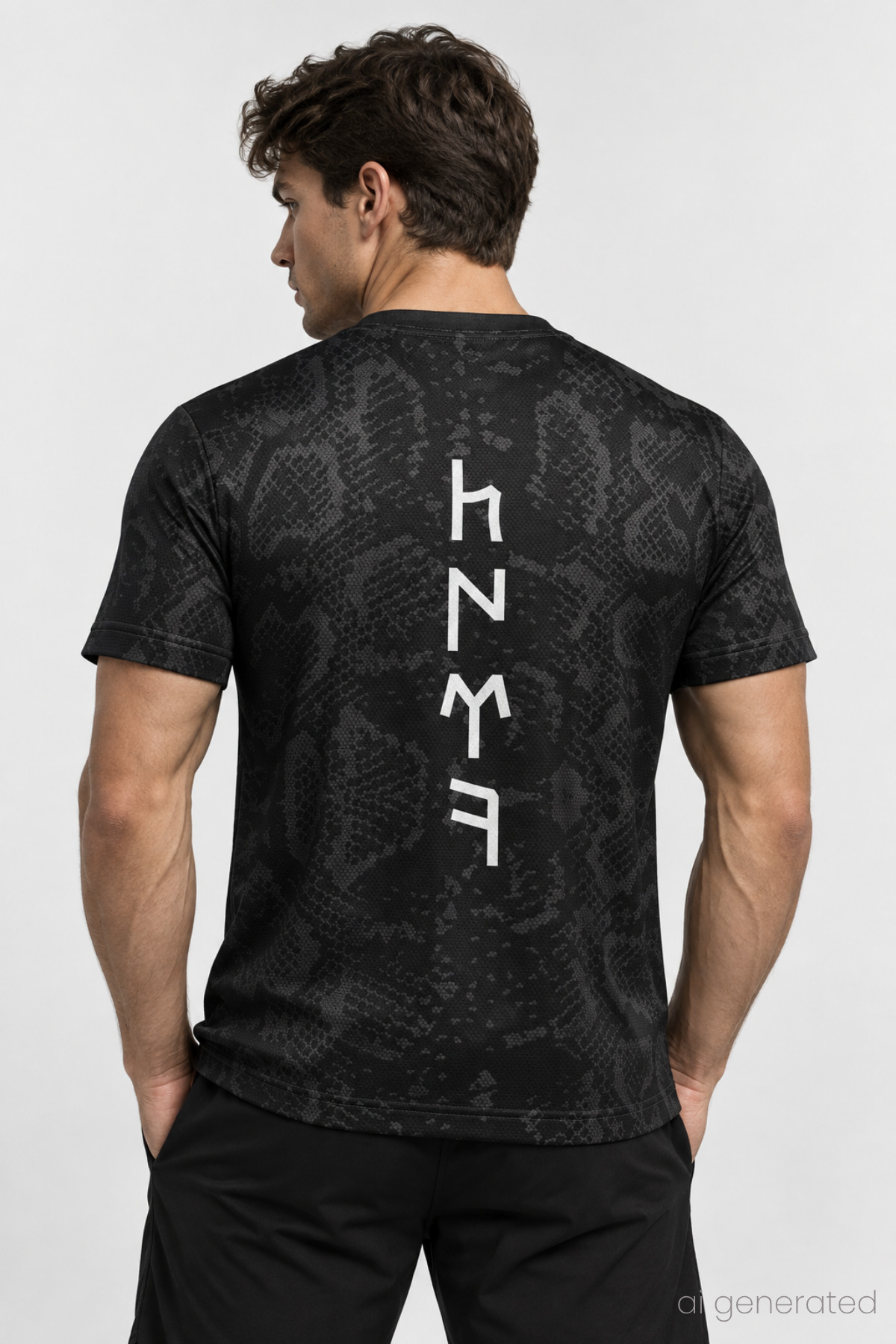 FitVult Göktürkçe Türk Yazılı Yılan Desenli Mma, Fitness, Gym Halı