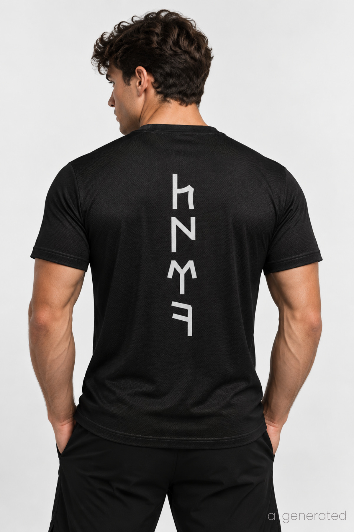 FitVult Mma Antrenman Spor Siyah Göktürkçe Türk Yazılı Bozkurt Futbol, Gym, Boks Tişört Kaliteli Kumaş