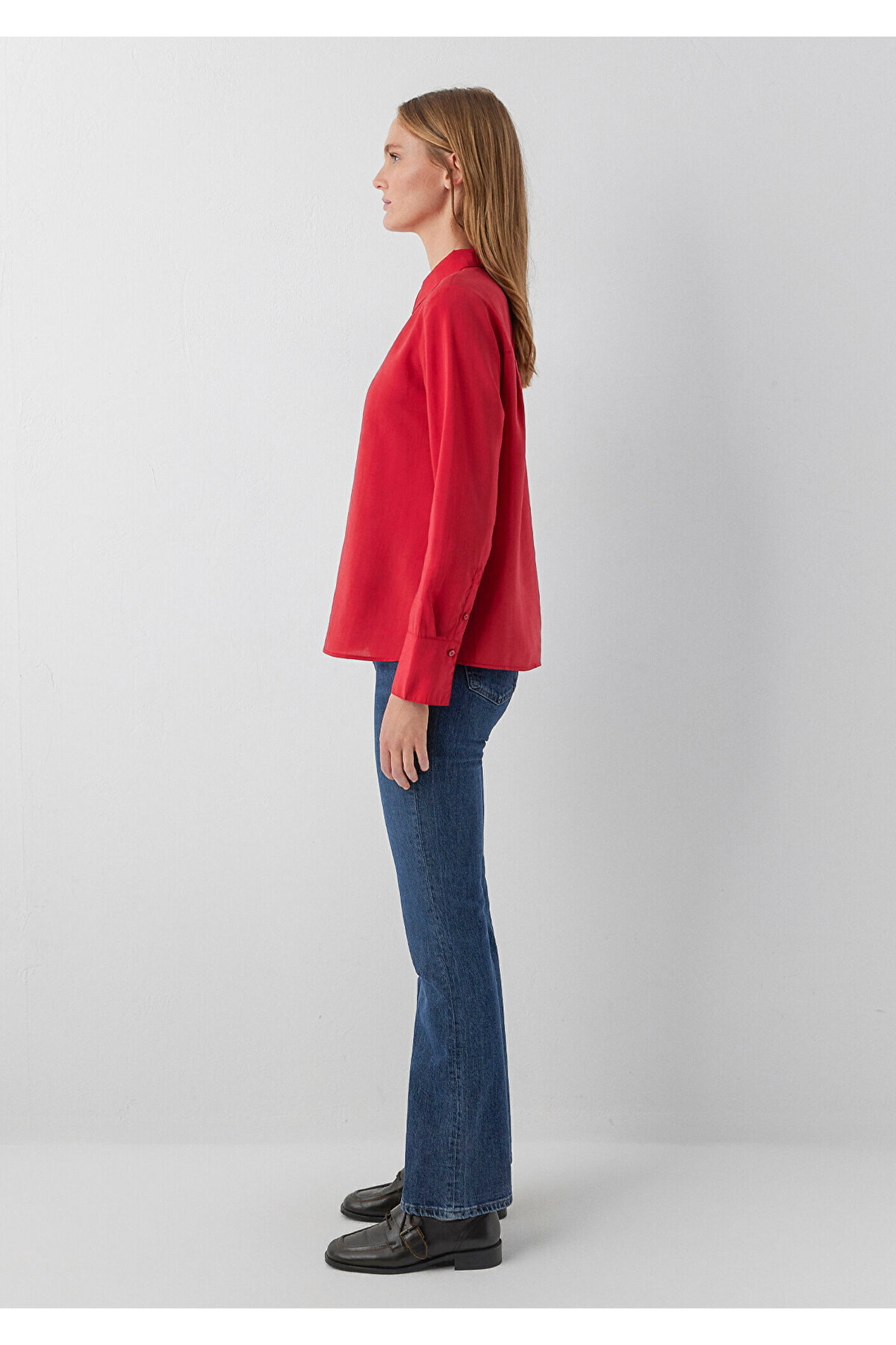 Mavi (Tencel™) Lyocell Karışımlı Kırmızı Gömlek Regular Fit / Normal Kesim 1220389-70464 görsel 4