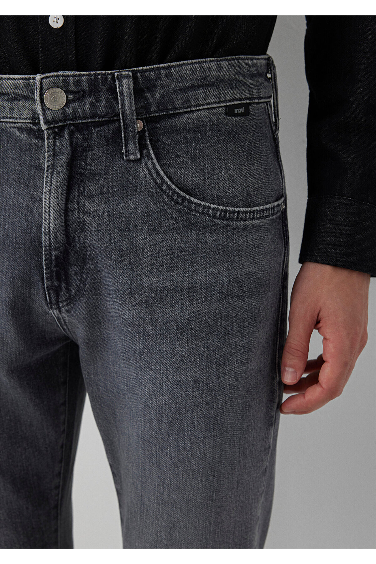 Mavi M00351A4005 Marcus Dolphin Grey Classic Comfort Jean Pantolon Erkek Kot Pantolon GRİ görsel 8