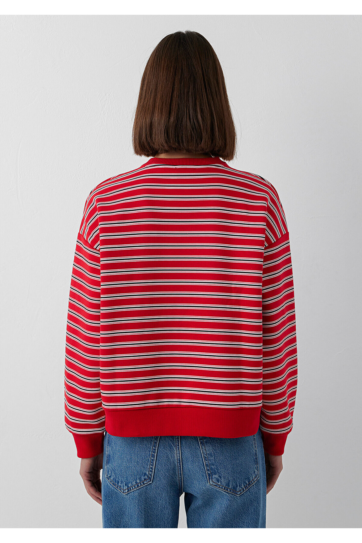 Mavi Kırmızı Sweatshirt 1S20092-86680 görsel 6
