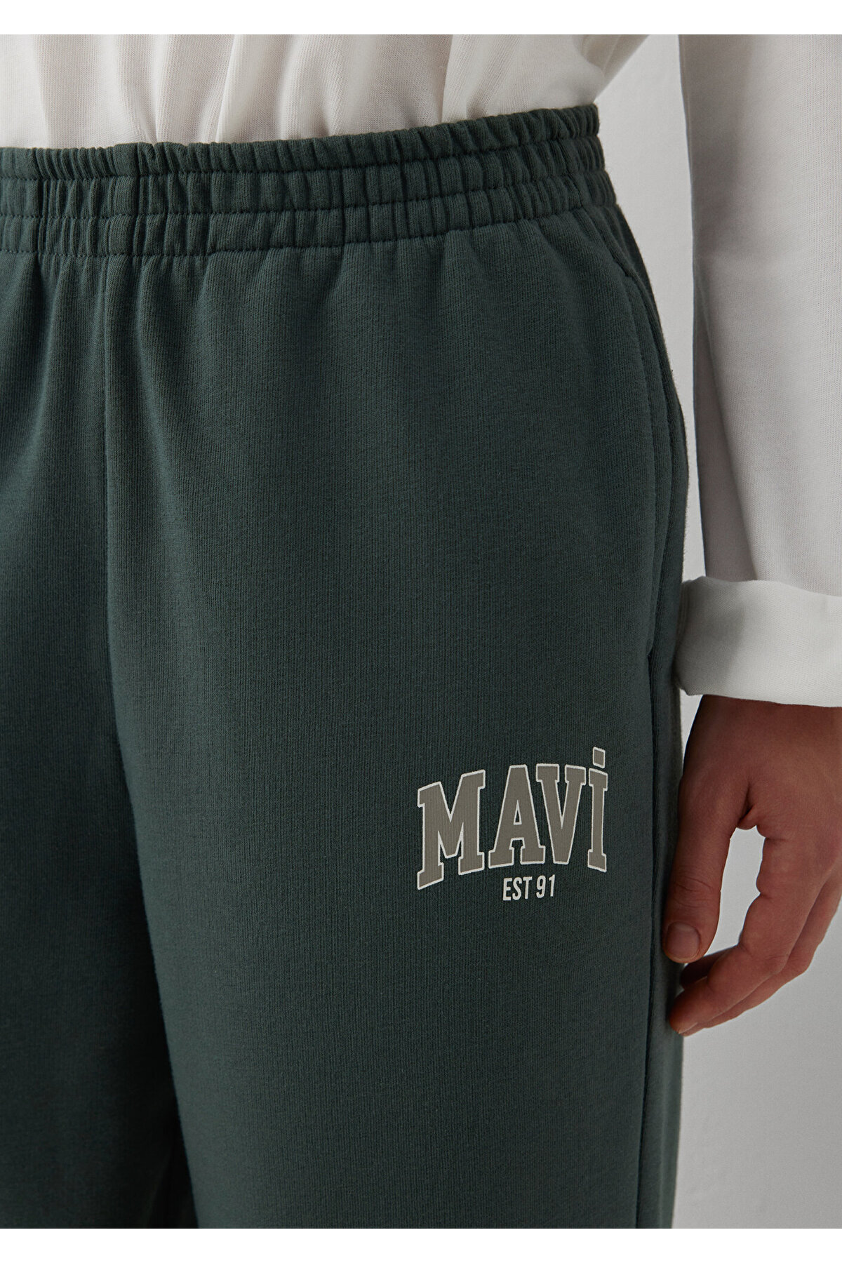 Mavi Logo Baskılı Yeşil Eşofman Altı 1010757-71598 görsel 6