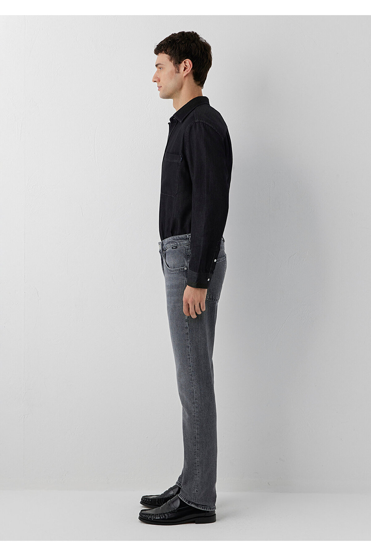Mavi M00351A4005 Marcus Dolphin Grey Classic Comfort Jean Pantolon Erkek Kot Pantolon GRİ görsel 5