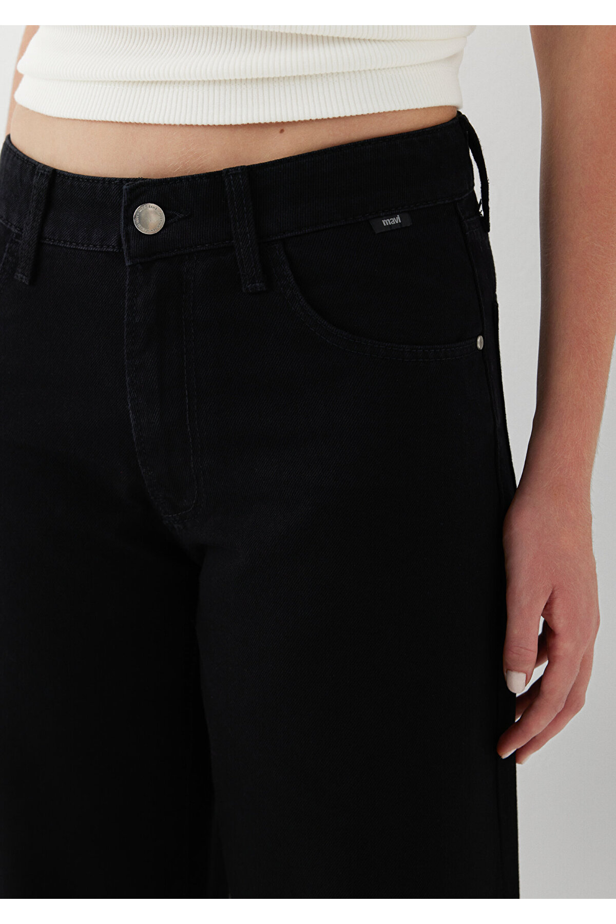Mavi Leila Premium Blue Siyah Jean Pantolon 1010600-A6843 görsel 8