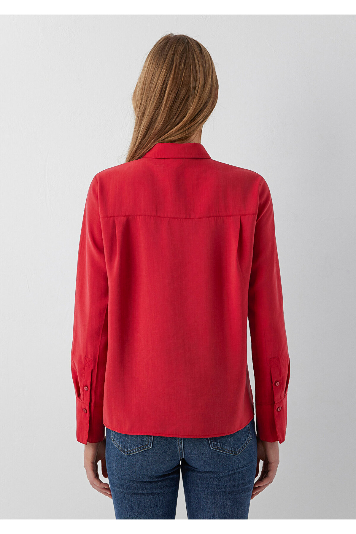 Mavi (Tencel™) Lyocell Karışımlı Kırmızı Gömlek Regular Fit / Normal Kesim 1220389-70464 görsel 5