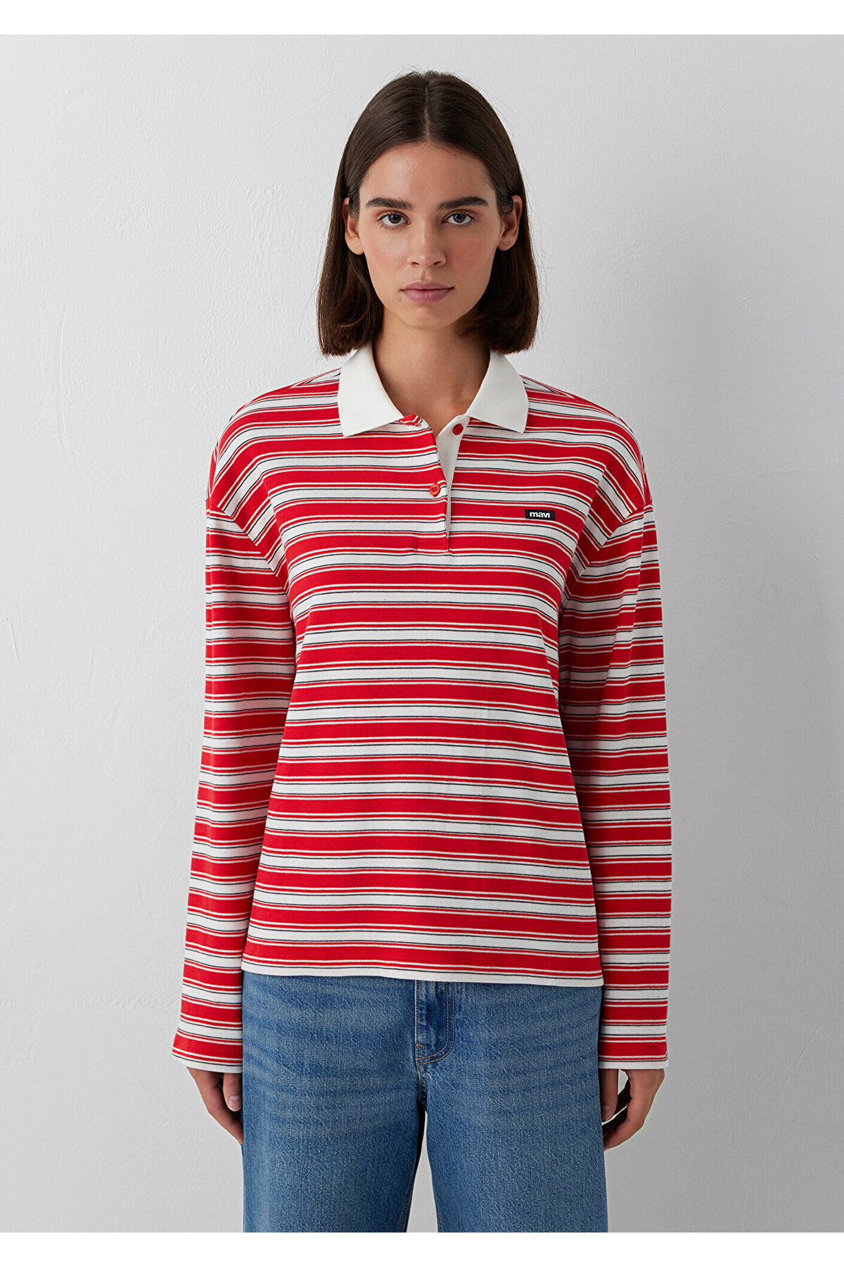 Mavi LOGO BASKILI TİŞÖRT Aura Orange Stripe görsel 3