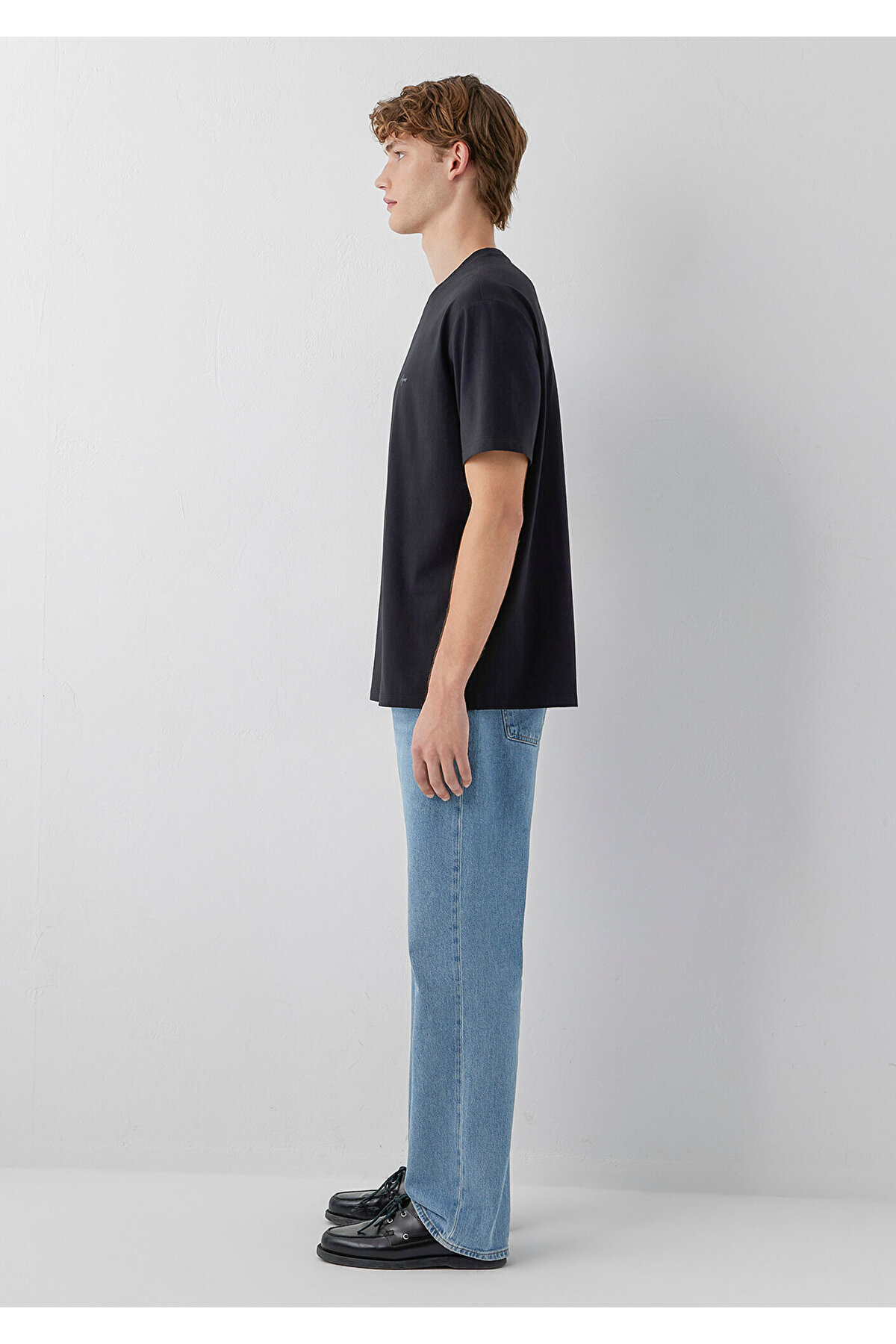 Mavi Mvjns Siyah Basic Tişört Loose Fit / Bol Rahat Kesim 0613680-900 görsel 4
