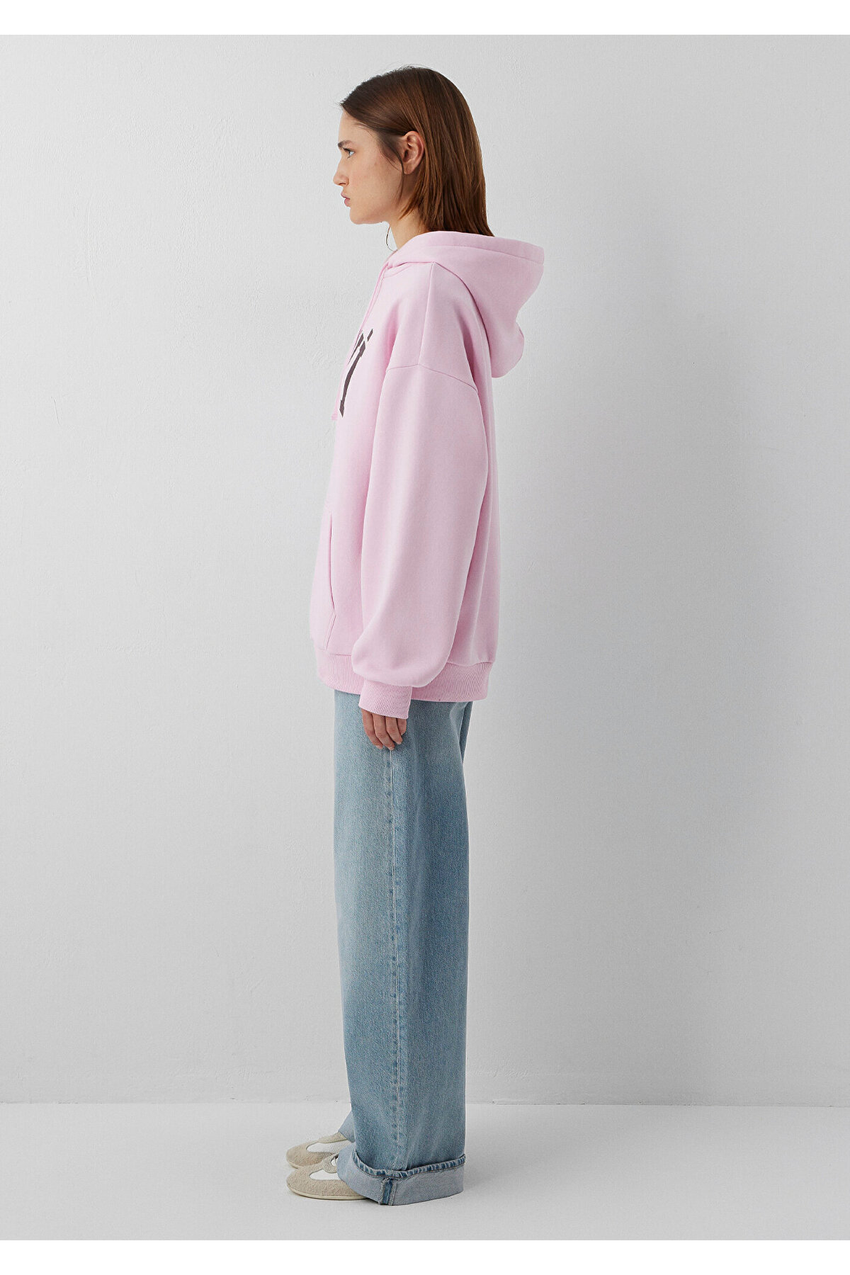 Mavi Logo Baskılı Kapüşonlu Pembe Sweatshirt 1600361-86959 görsel 5