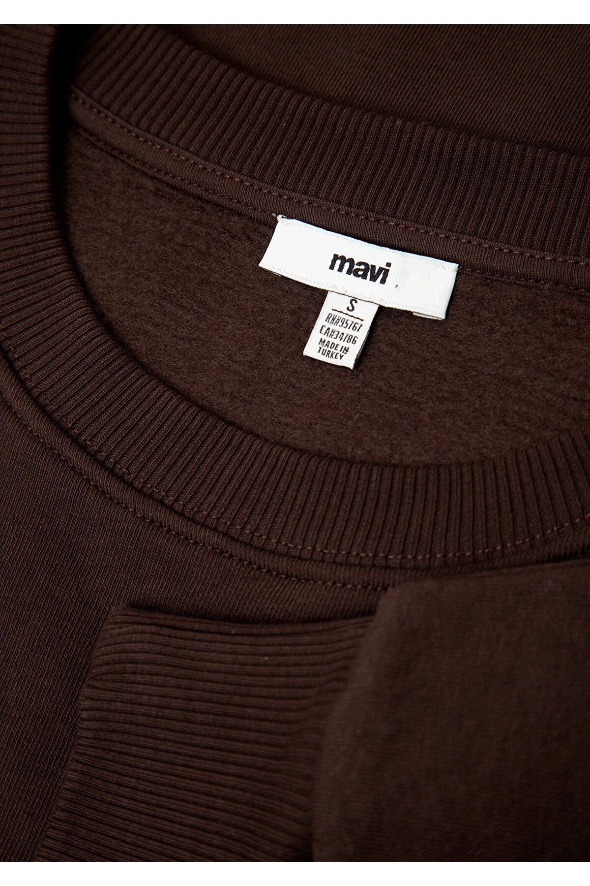 Mavi Logo Baskılı Kahverengi Sweatshirt 1611656-90704 görsel 8