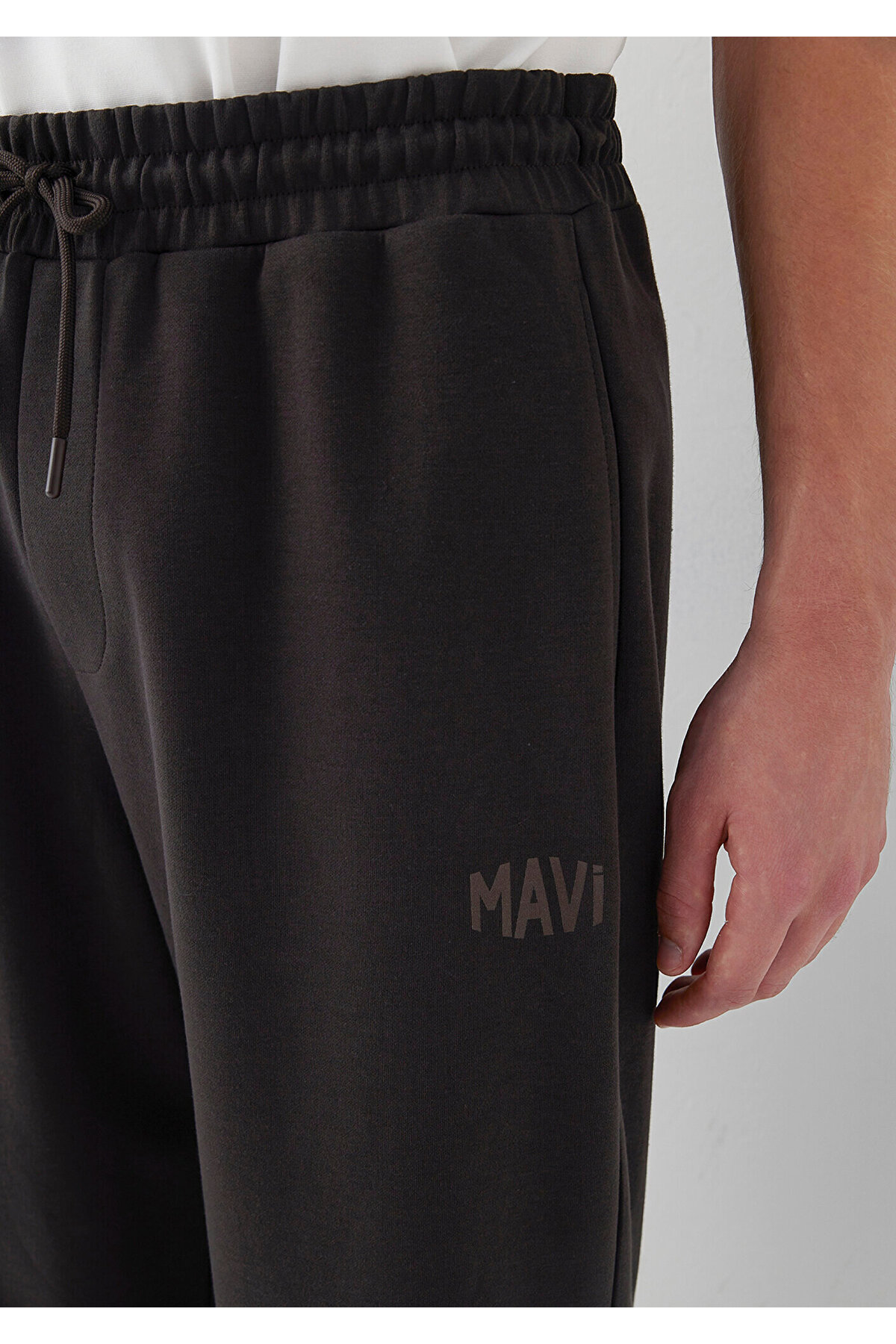 Mavi Logo Baskılı Kahverengi İnterlok Eşofman Altı 0010653-90892 görsel 6