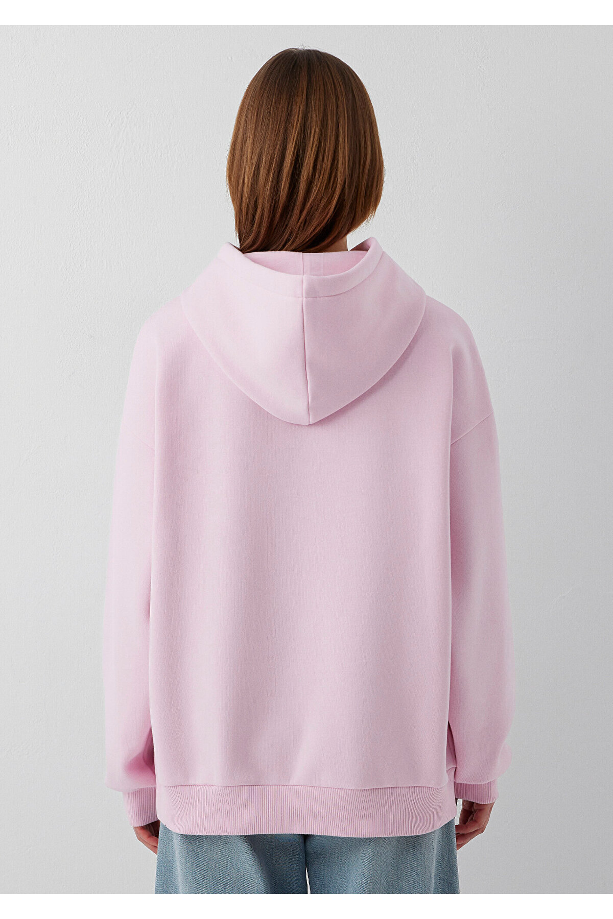 Mavi Logo Baskılı Kapüşonlu Pembe Sweatshirt 1600361-86959 görsel 6