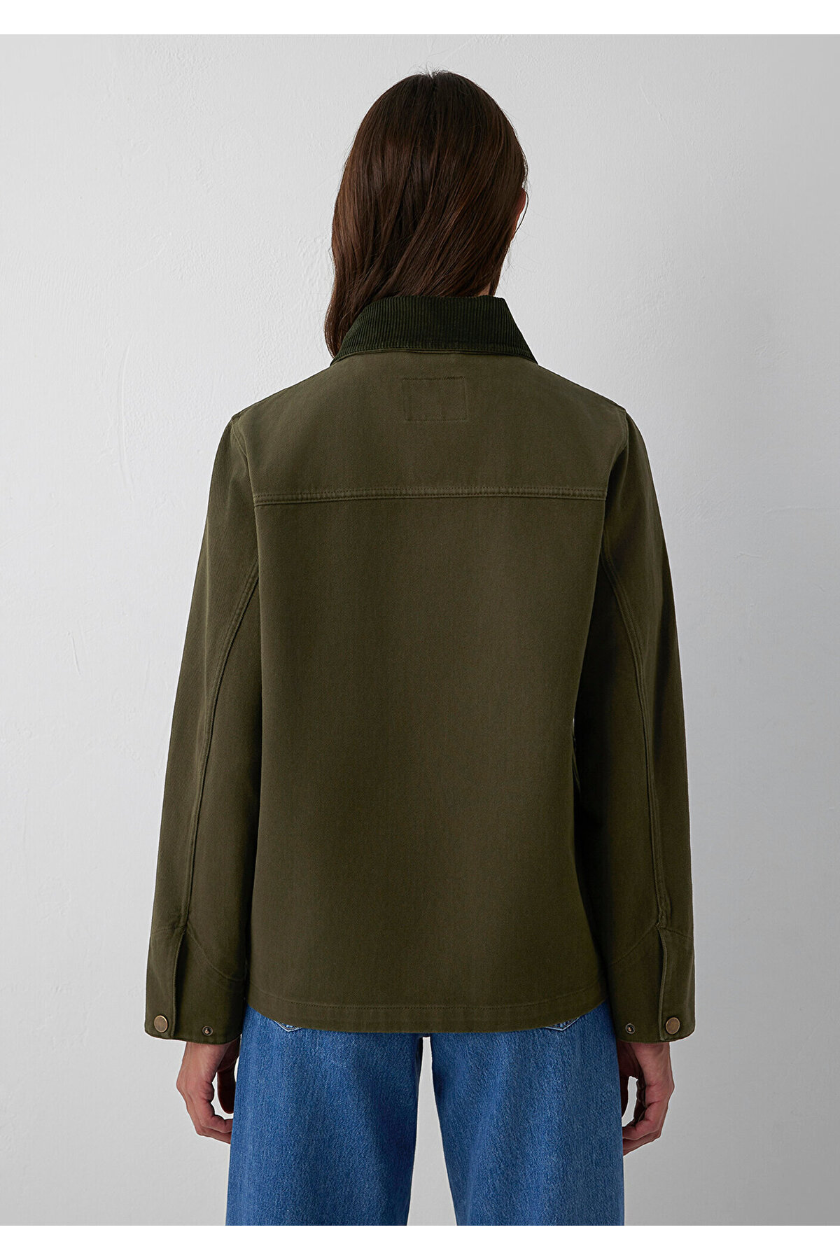 Mavi Yaka Detaylı Haki Ceket Loose Fit / Bol Rahat Kesim 1110909-71544 görsel 6