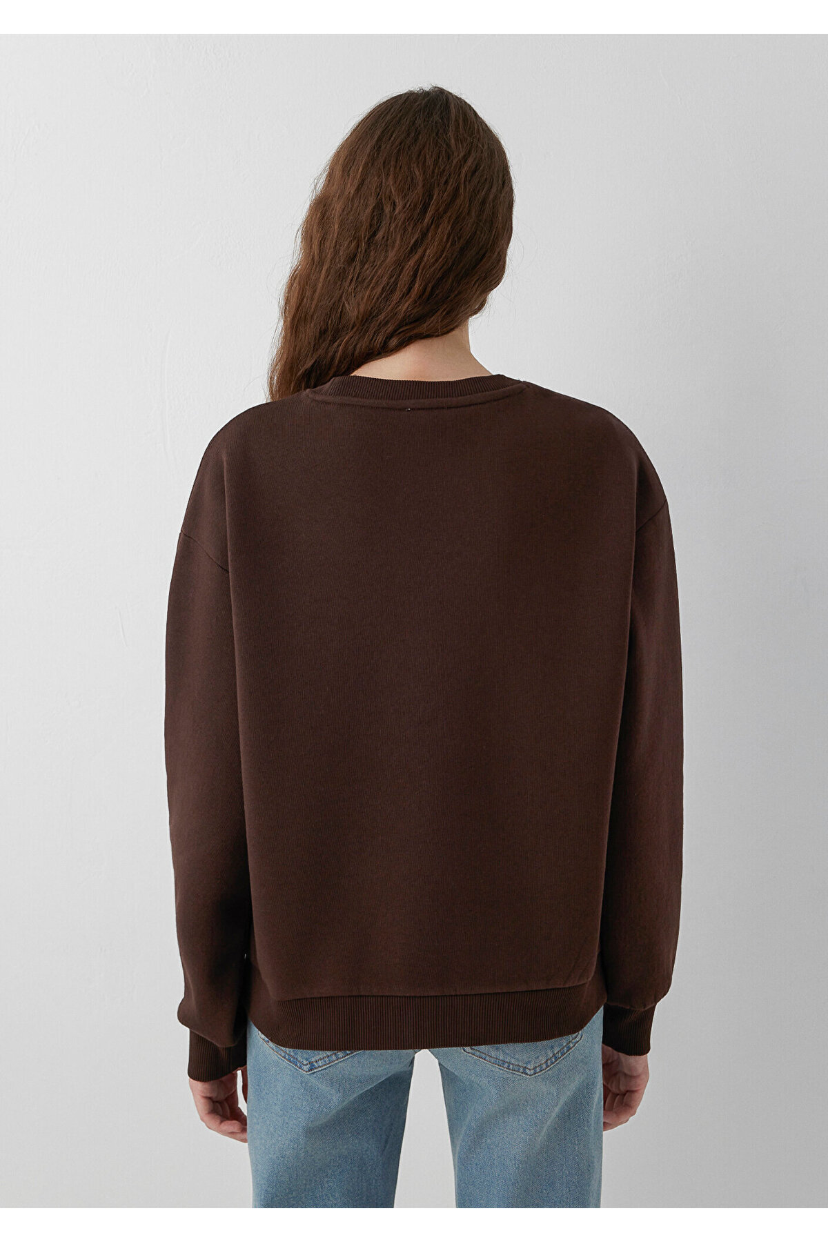 Mavi Logo Baskılı Kahverengi Sweatshirt 1611656-90704 görsel 5