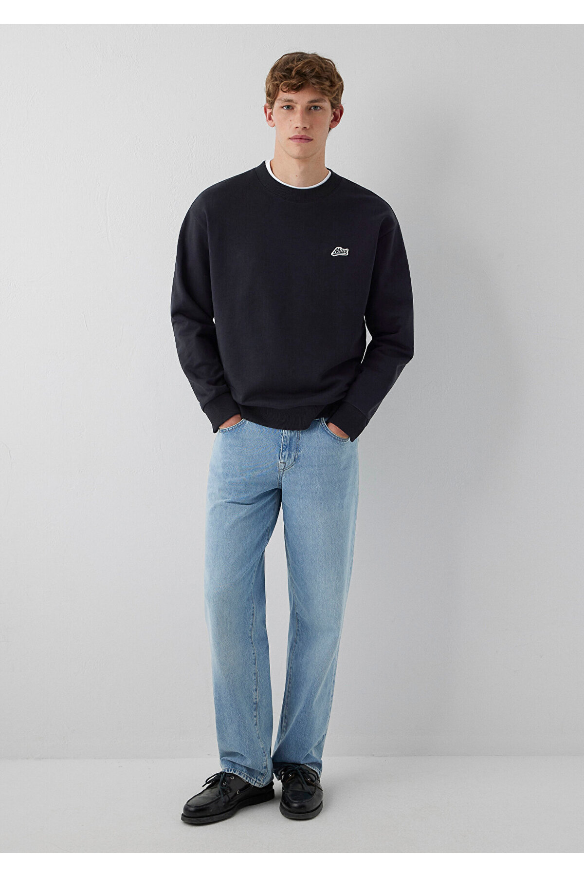 Mavi M0S10611 Patch Nakışlı Erkek Sweatshirt SİYAH görsel 3