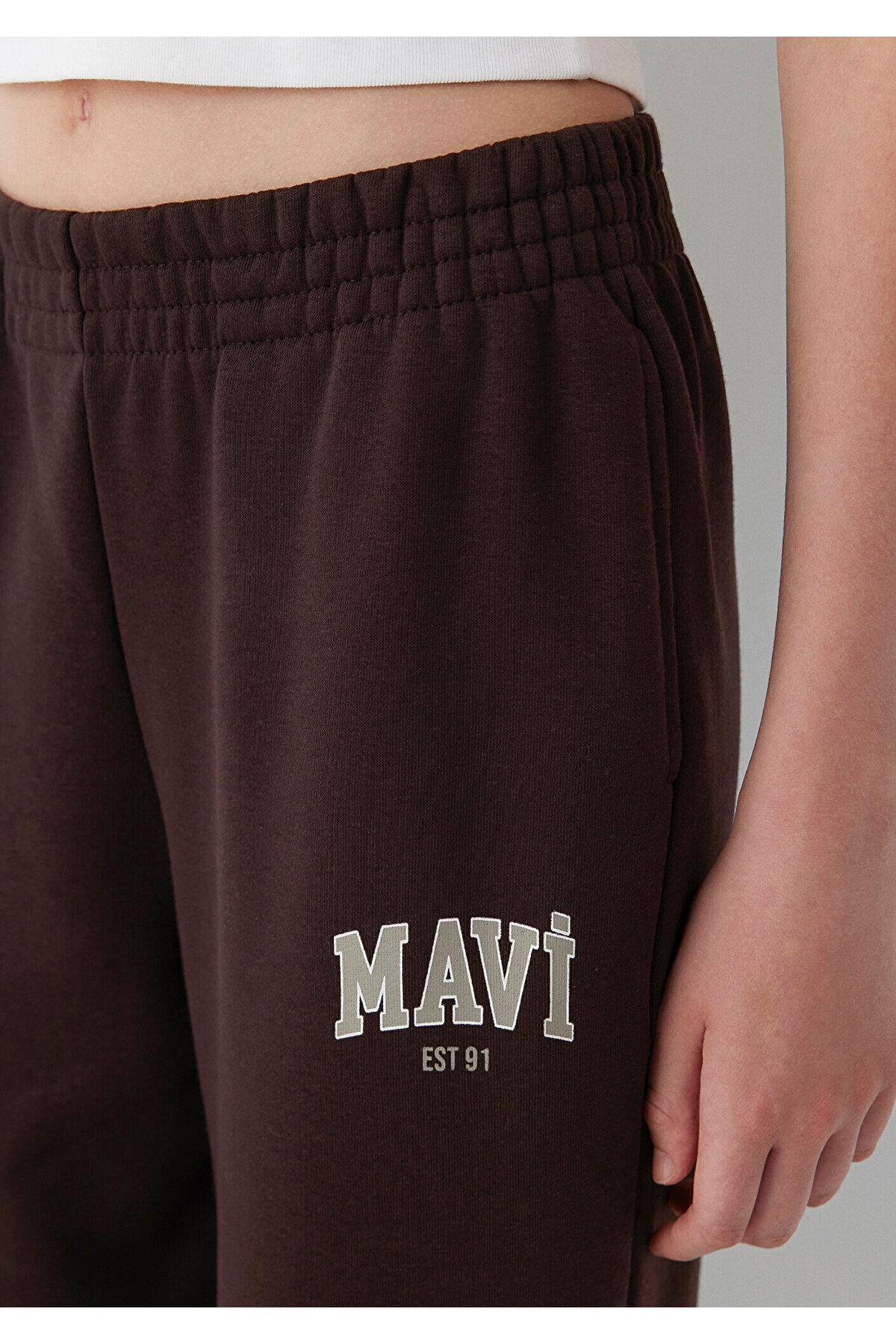 Mavi Logo Baskılı Kahverengi Eşofman Altı 1010757-70240 görsel 5