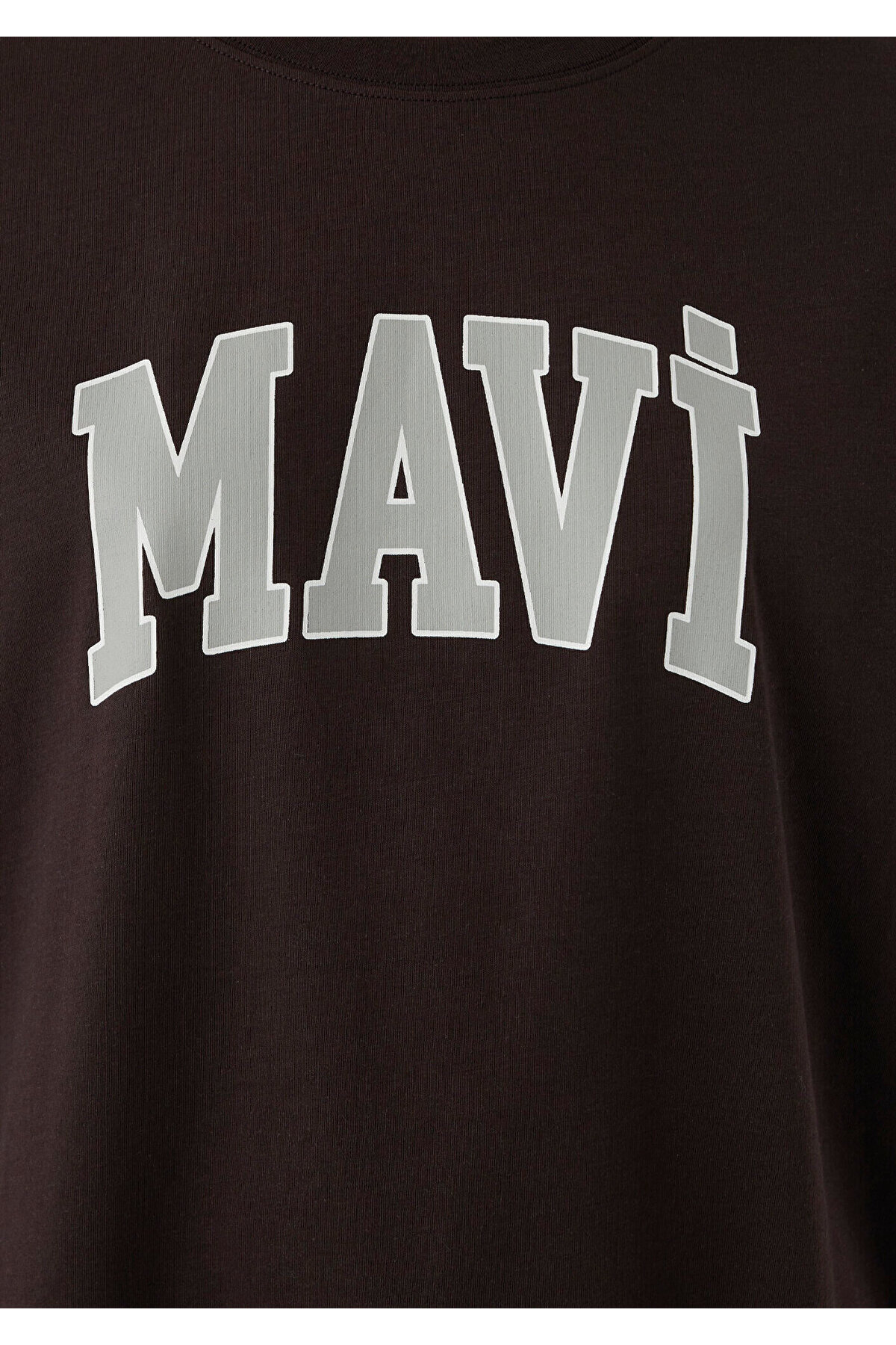 Mavi Logo Baskılı Kahverengi Tişört Oversize / Geniş Kesim 1600843-70240 görsel 8