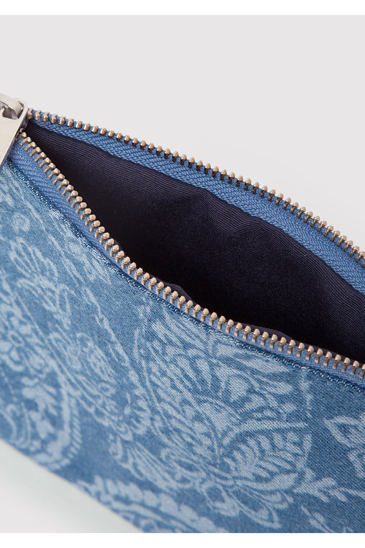 Mavi Etnik Desenli Denim El Çantası 1913944-82050 görsel 5