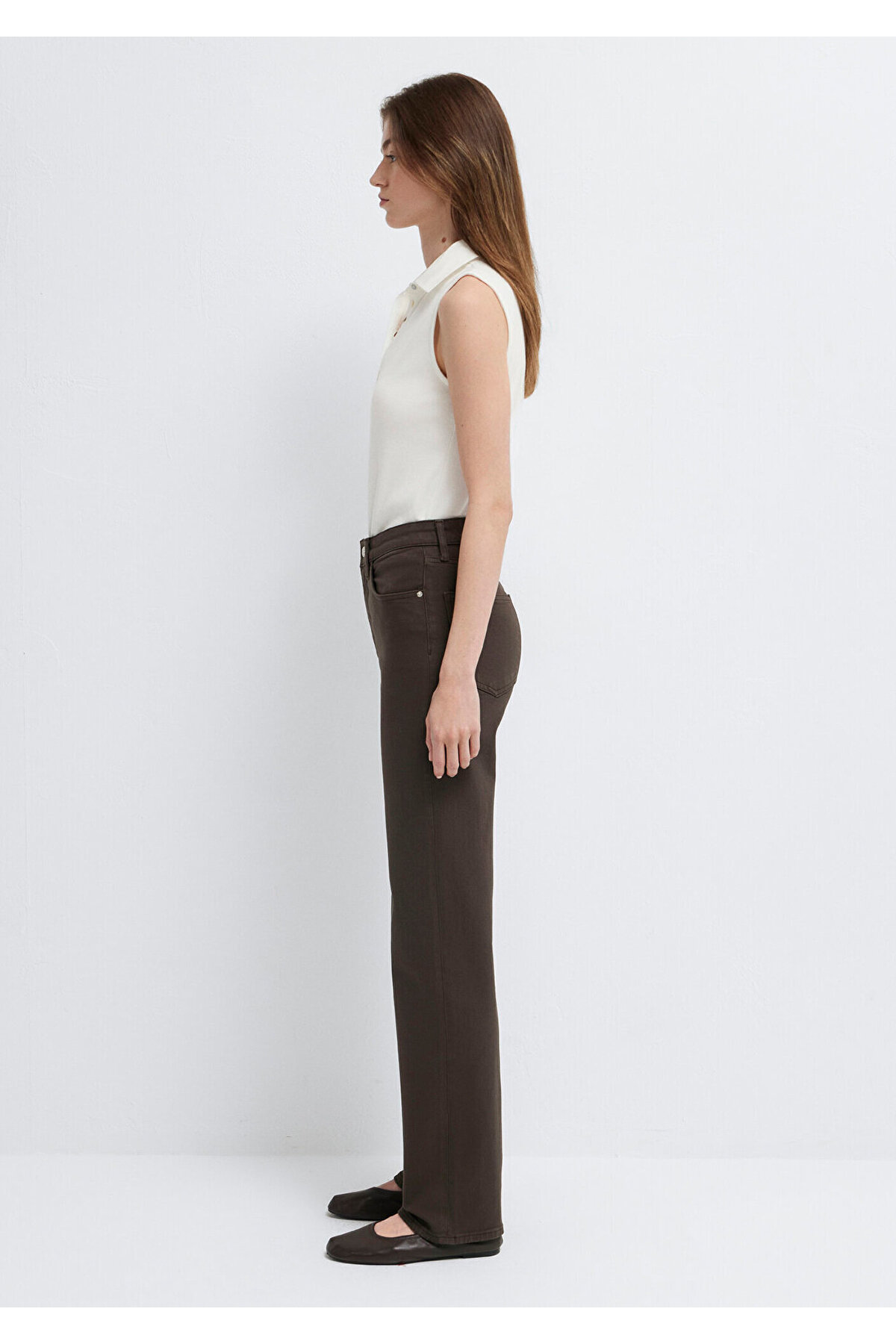 Mavi Sky Classic Denim Koyu Kahverengi Gabardin Pantolon 1010627-A3931 görsel 5