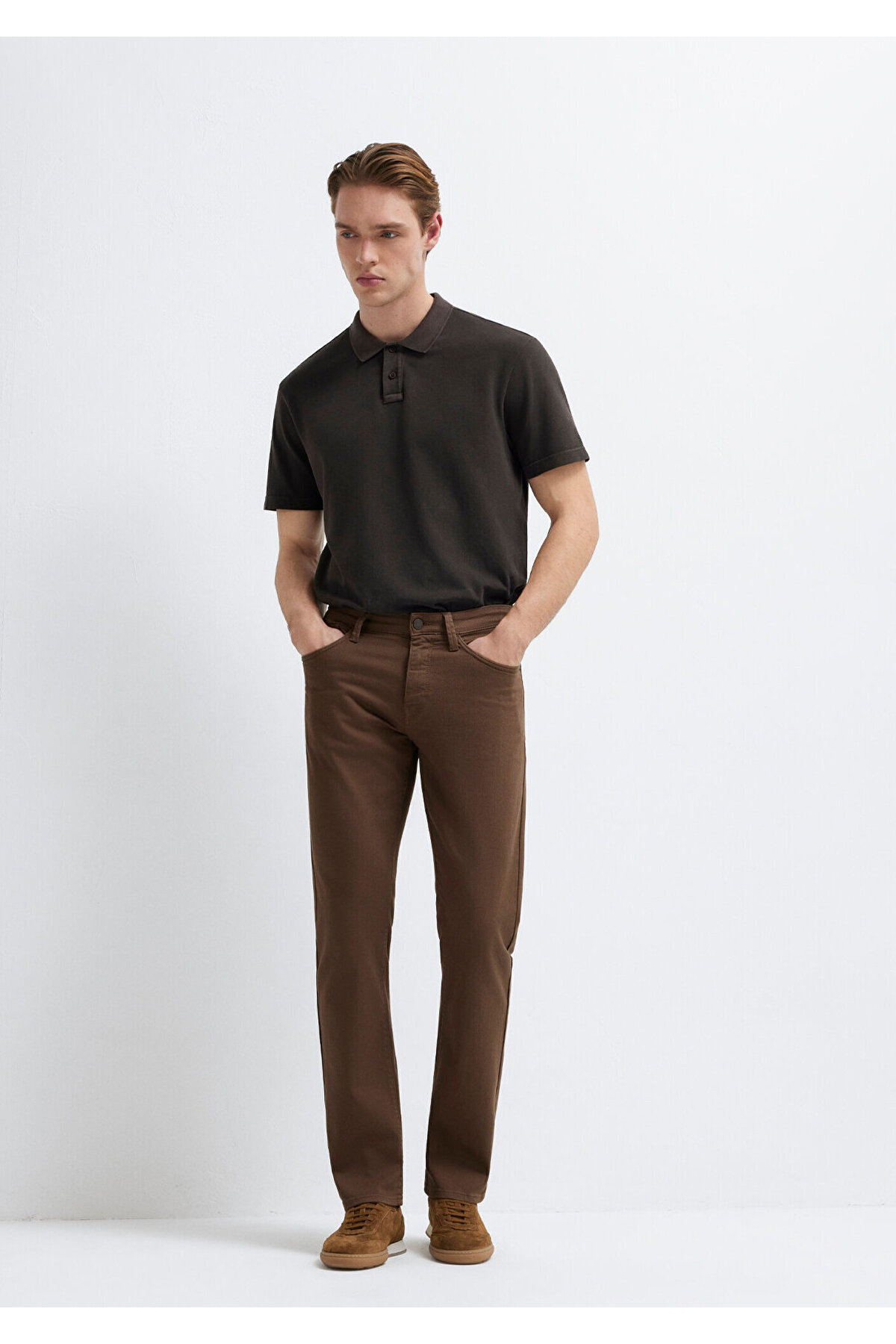 Mavi Martin Kahverengi Comfort Gabardin Pantolon 0037890680 görsel 2
