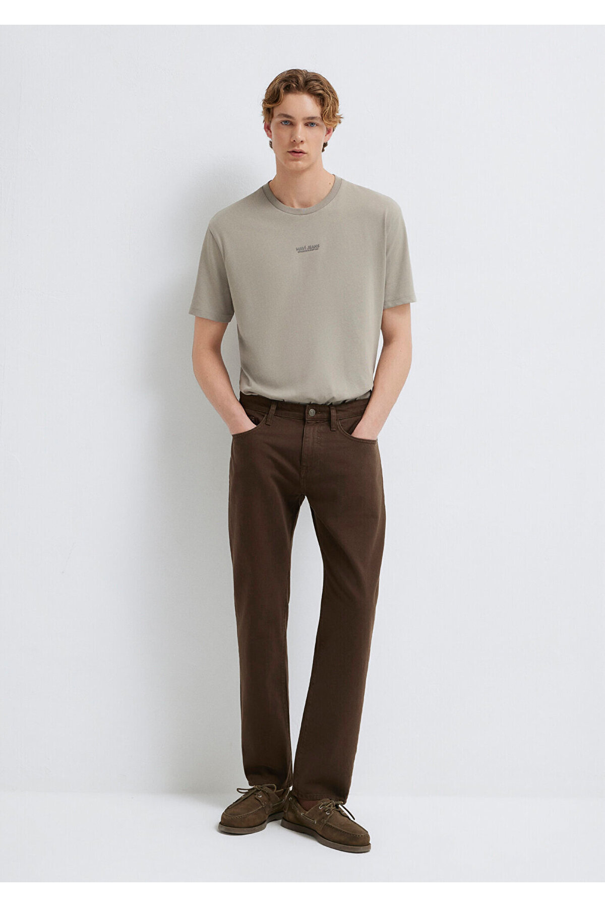 Mavi Lisbon Kahverengi Gabardin Pantolon 0010039-A2797 görsel 2