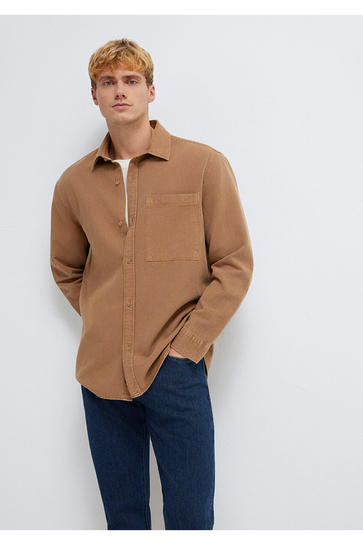 Mavi Erkek Non Denim Uk Cepli Gömlek M0211827-88616 görsel 3