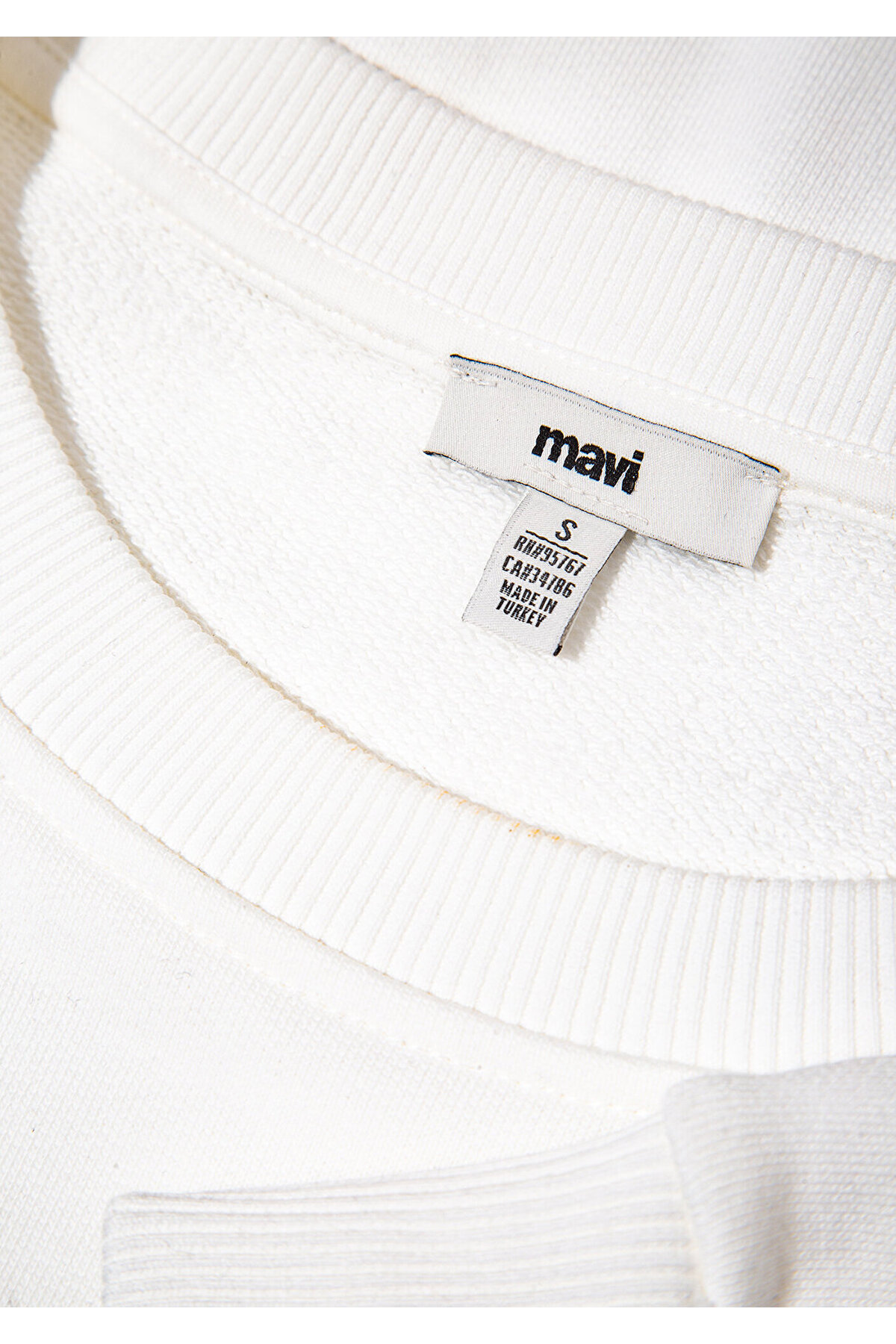 Mavi Nakışlı Ekru Sweatshirt 1S10366-70057 görsel 8