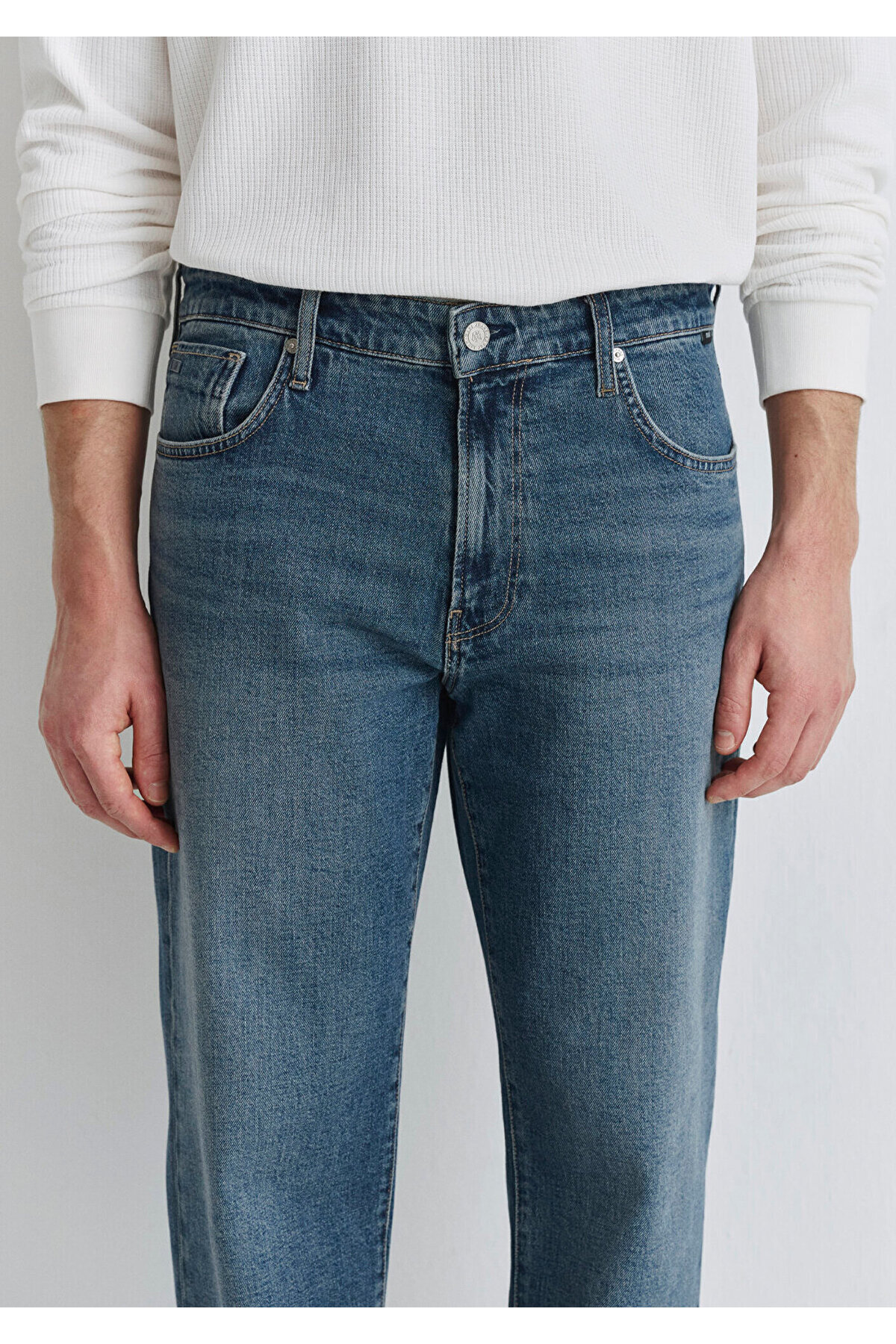 Mavi Marlon Classic Denim Puslu Jean Pantolon 0019166-87850 görsel 6