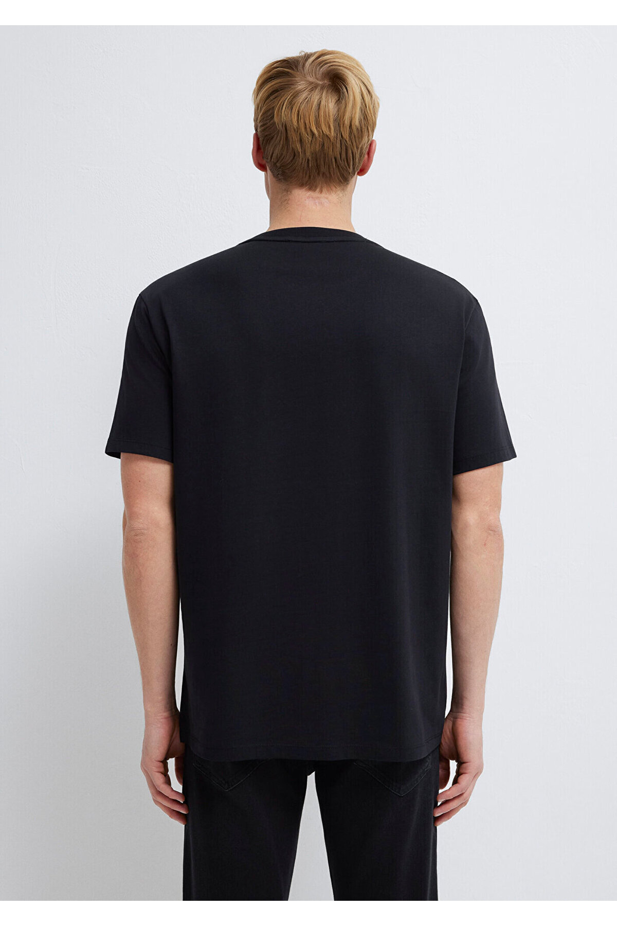 Mavi Black Reflektörlü Siyah Tişört Loose Fit / Bol Rahat Kesim 0613132-900 görsel 6
